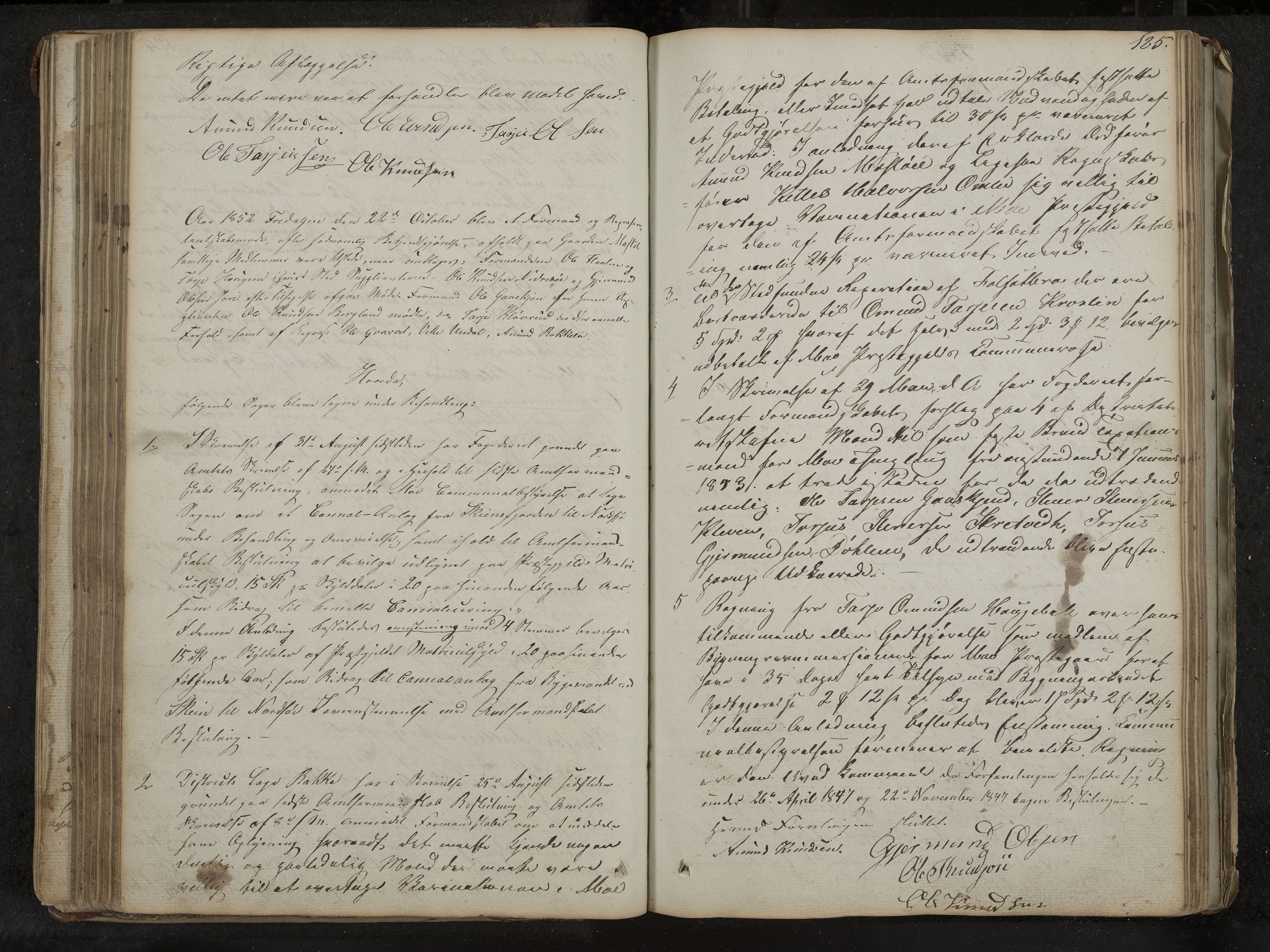 Mo formannskap og sentraladministrasjon, IKAK/0832021/A/L0001: Møtebok Mo og Skafså, 1837-1882, s. 125