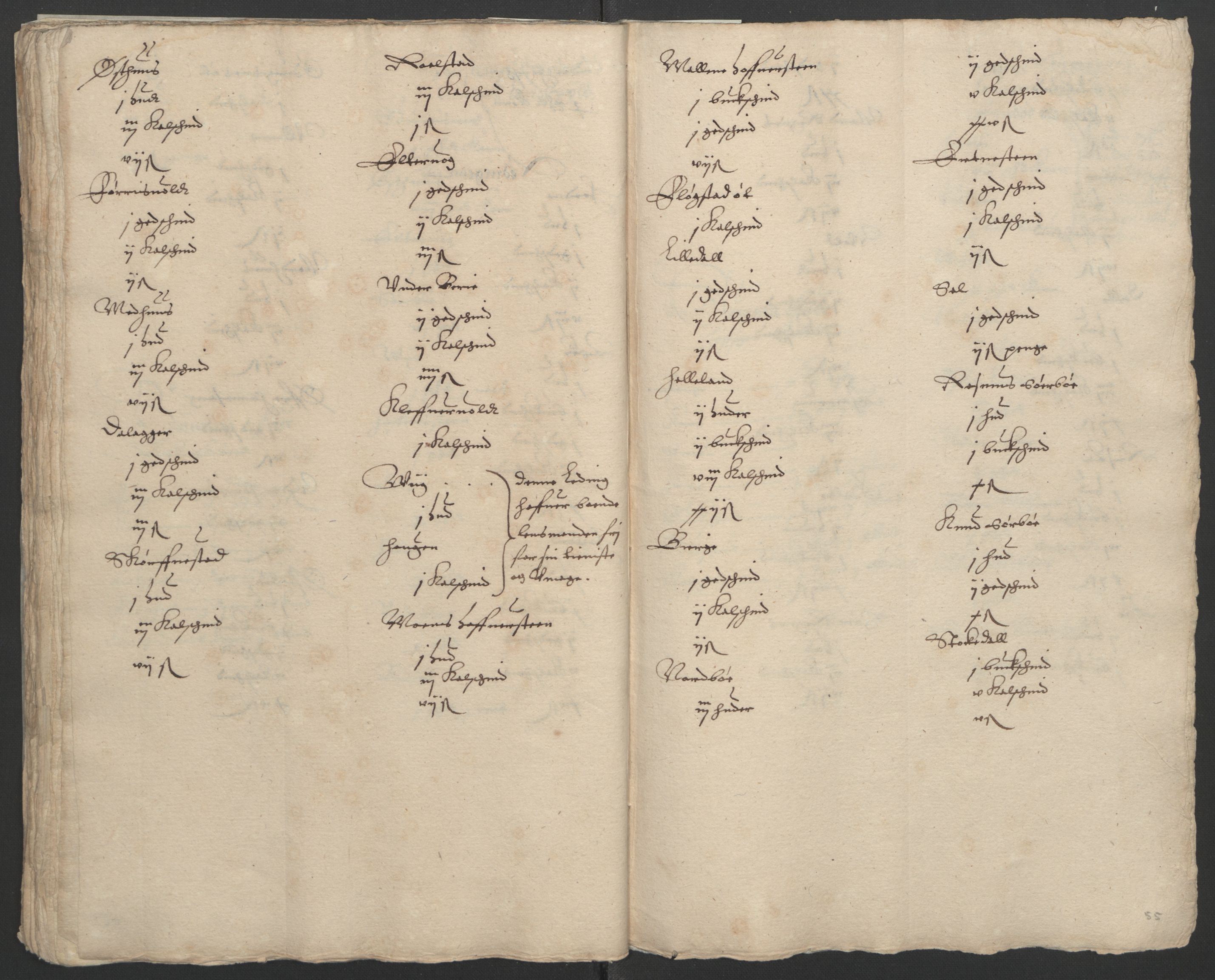 Stattholderembetet 1572-1771, RA/EA-2870/Ek/L0002/0003: Jordebøker til utlikning av garnisonsskatt 1624-1626: / Jordebøker for Stavanger len, 1624-1626, s. 57