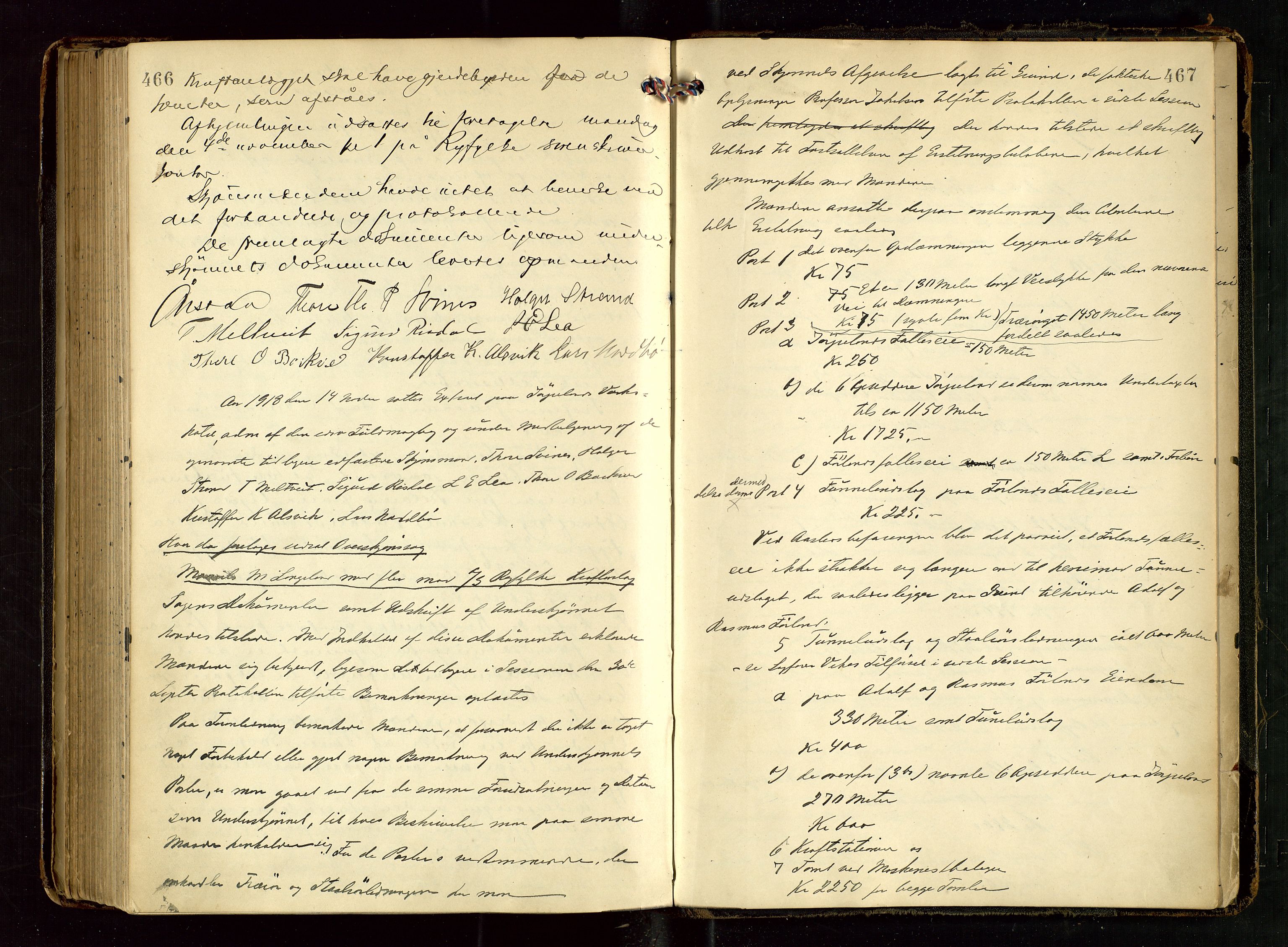 Ryfylke tingrett, AV/SAST-A-100055/001/I/IC/L0018: Ekstrarettsprotokoll, 1910-1918, s. 466-467