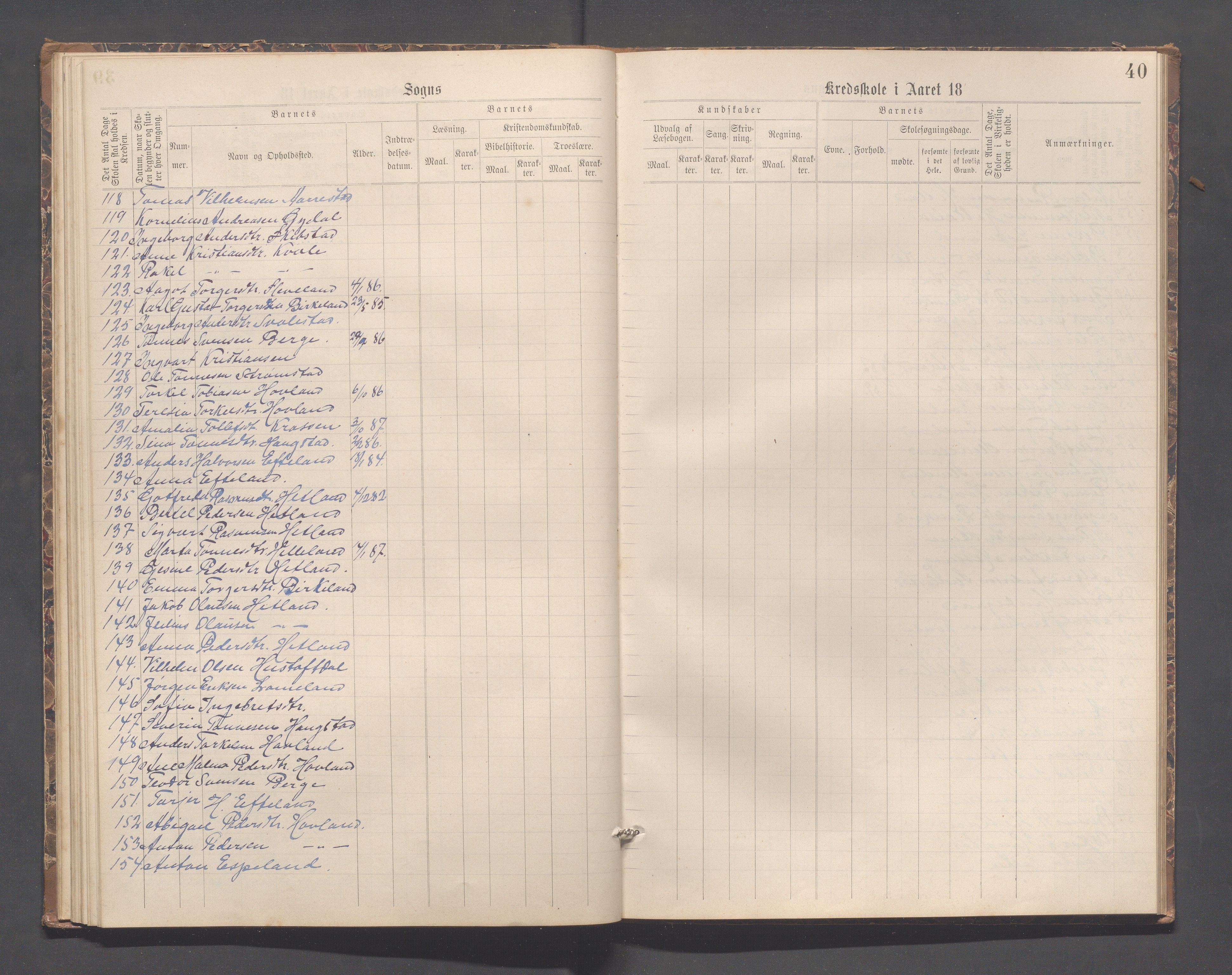 Helleland kommune - Skolekommisjonen/skolestyret, IKAR/K-100486/H/L0007: Skoleprotokoll - Ramsland, Møgedal, Bruland, 1889-1908, s. 41