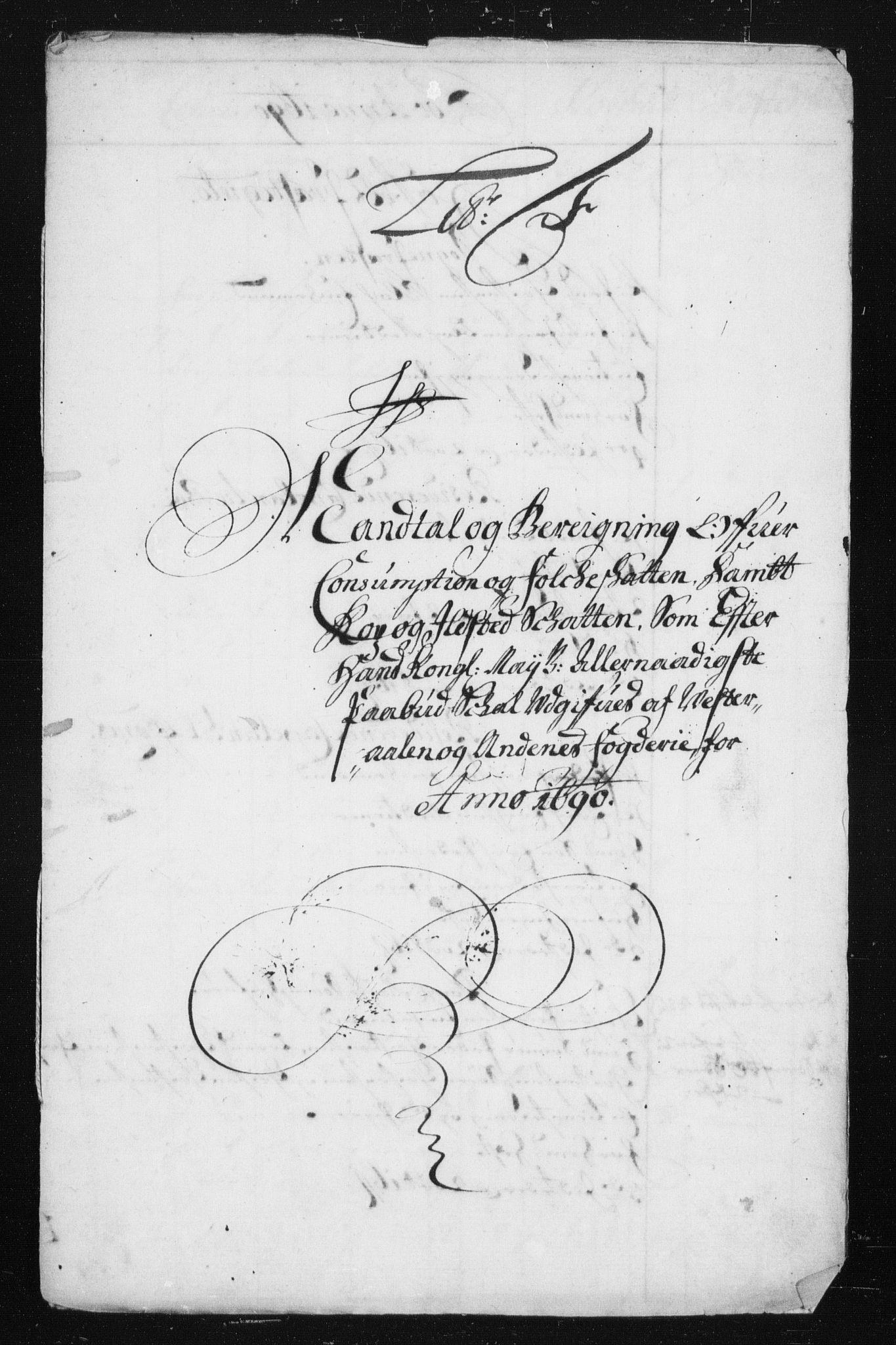 Rentekammeret inntil 1814, Reviderte regnskaper, Stiftamtstueregnskaper, Trondheim stiftamt og Nordland amt, AV/RA-EA-6044/R/Rh/L0015: Nordland amt, 1690