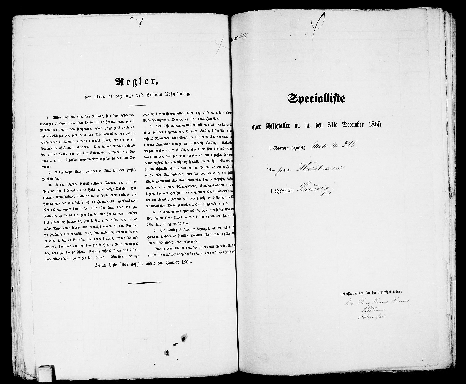 RA, Folketelling 1865 for 0707P Larvik prestegjeld, 1865, s. 906