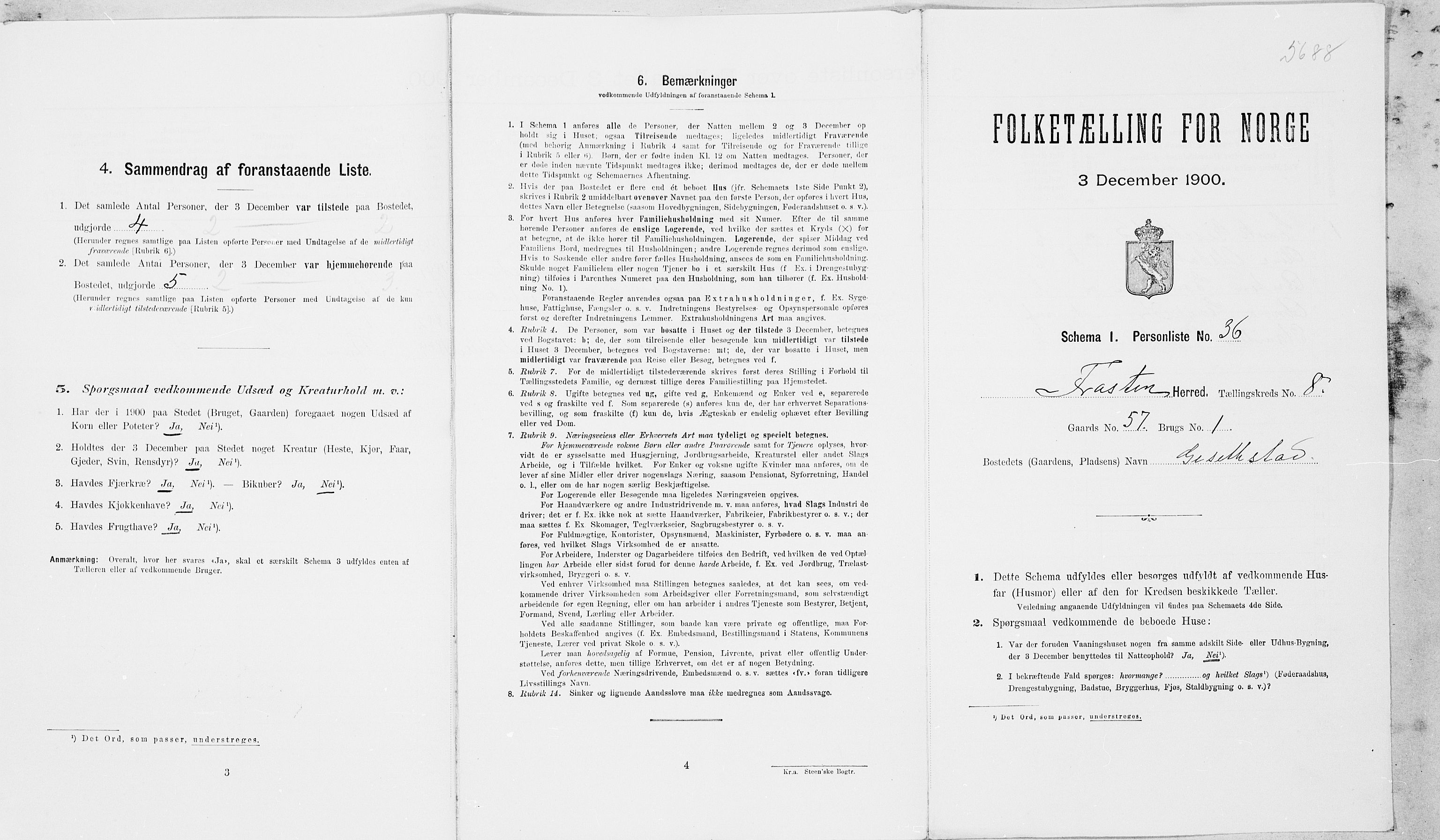 SAT, Folketelling 1900 for 1717 Frosta herred, 1900, s. 991