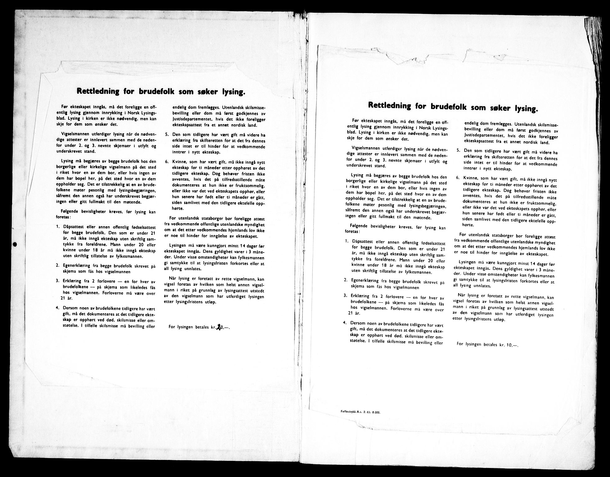 Gamle Aker prestekontor Kirkebøker, SAO/A-10617a/H/L0012: Lysningsprotokoll nr. 12, 1960-1968