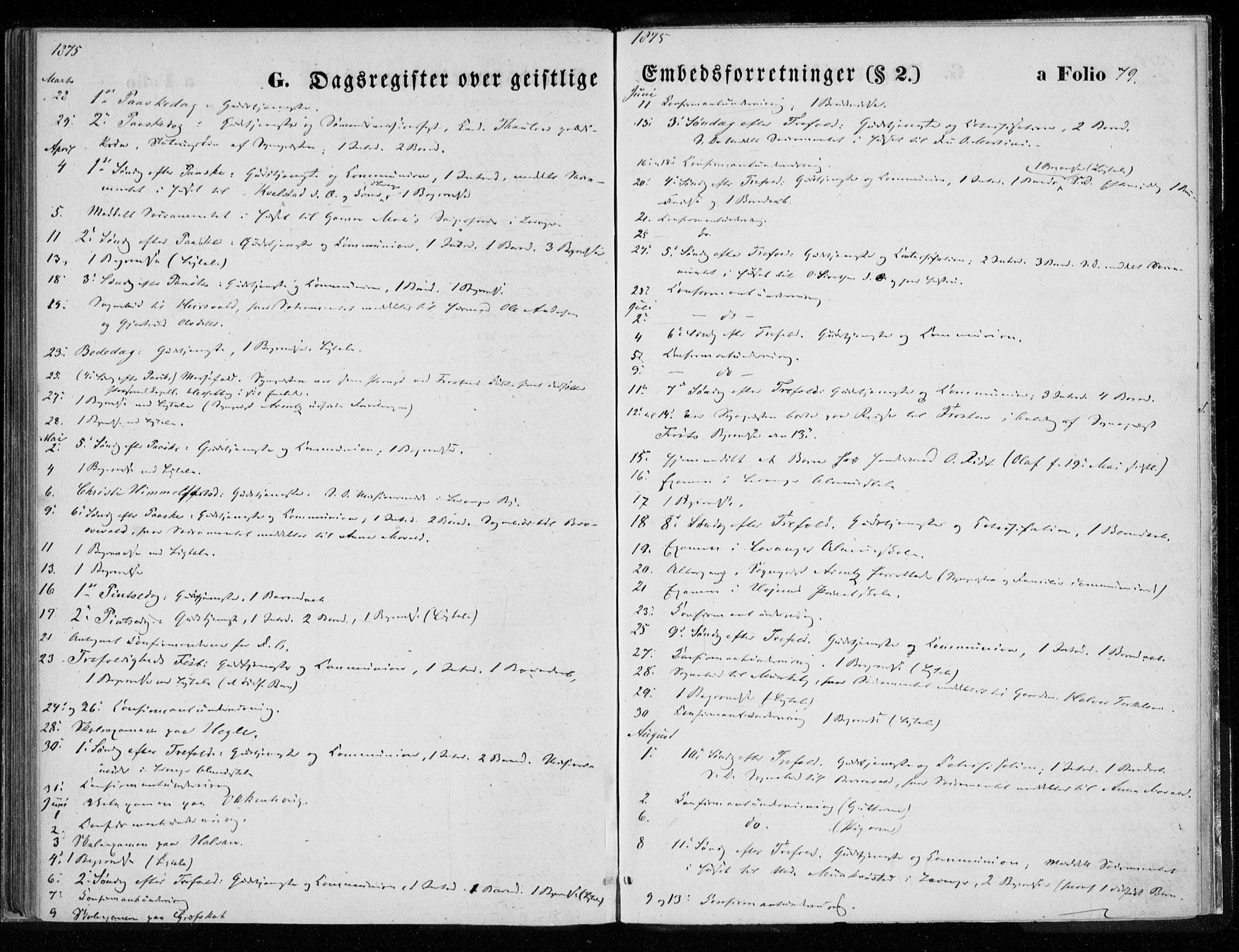 Ministerialprotokoller, klokkerbøker og fødselsregistre - Nord-Trøndelag, AV/SAT-A-1458/720/L0187: Ministerialbok nr. 720A04 /1, 1875-1879, s. 79