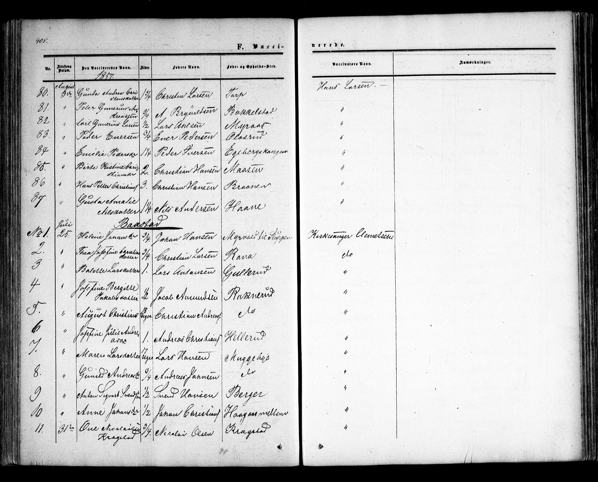 Trøgstad prestekontor Kirkebøker, AV/SAO-A-10925/F/Fa/L0008.b: Ministerialbok nr. I 8B, 1855-1864, s. 405