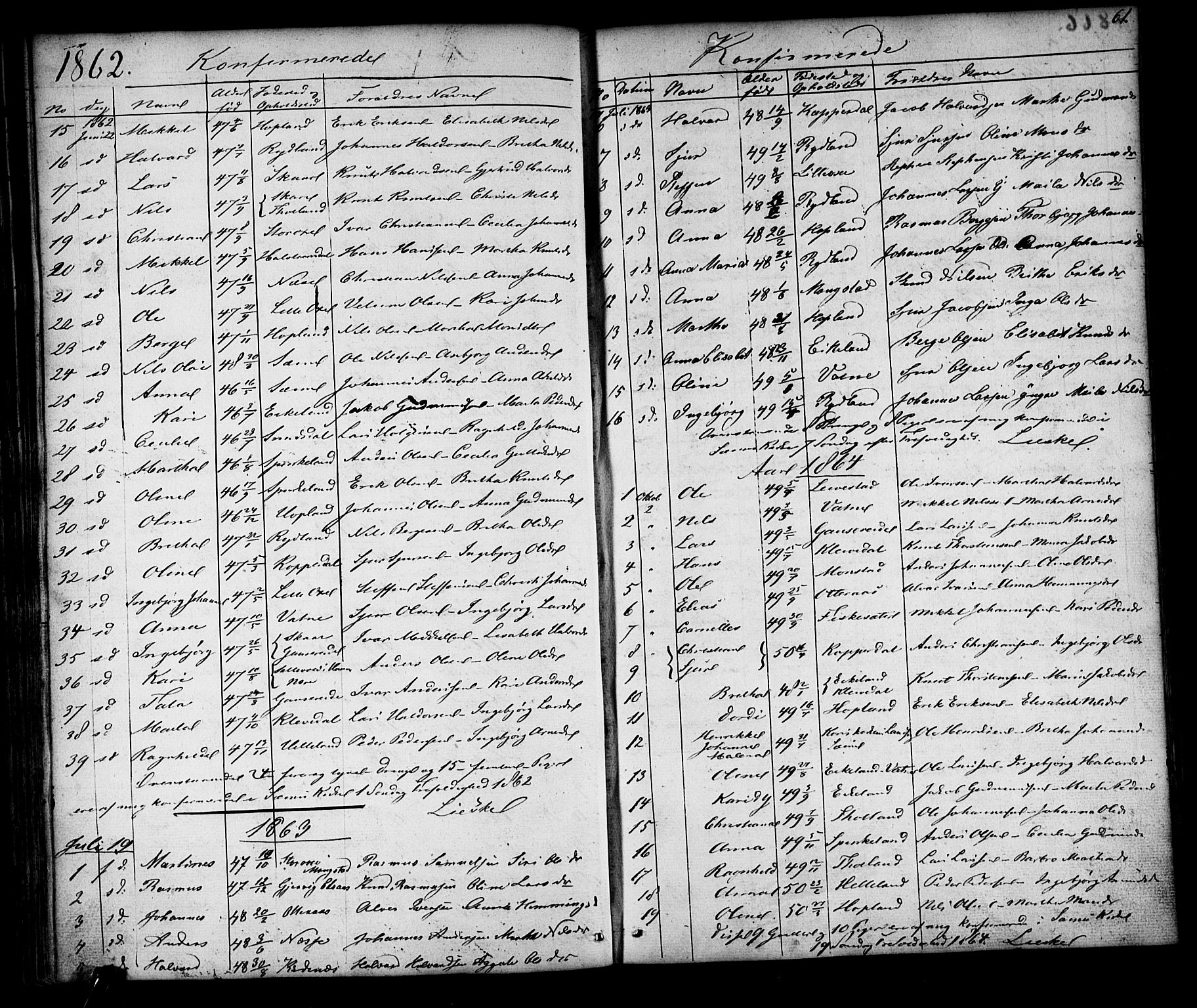Alversund Sokneprestembete, AV/SAB-A-73901/H/Ha/Hab: Klokkerbok nr. D 2, 1851-1889, s. 61