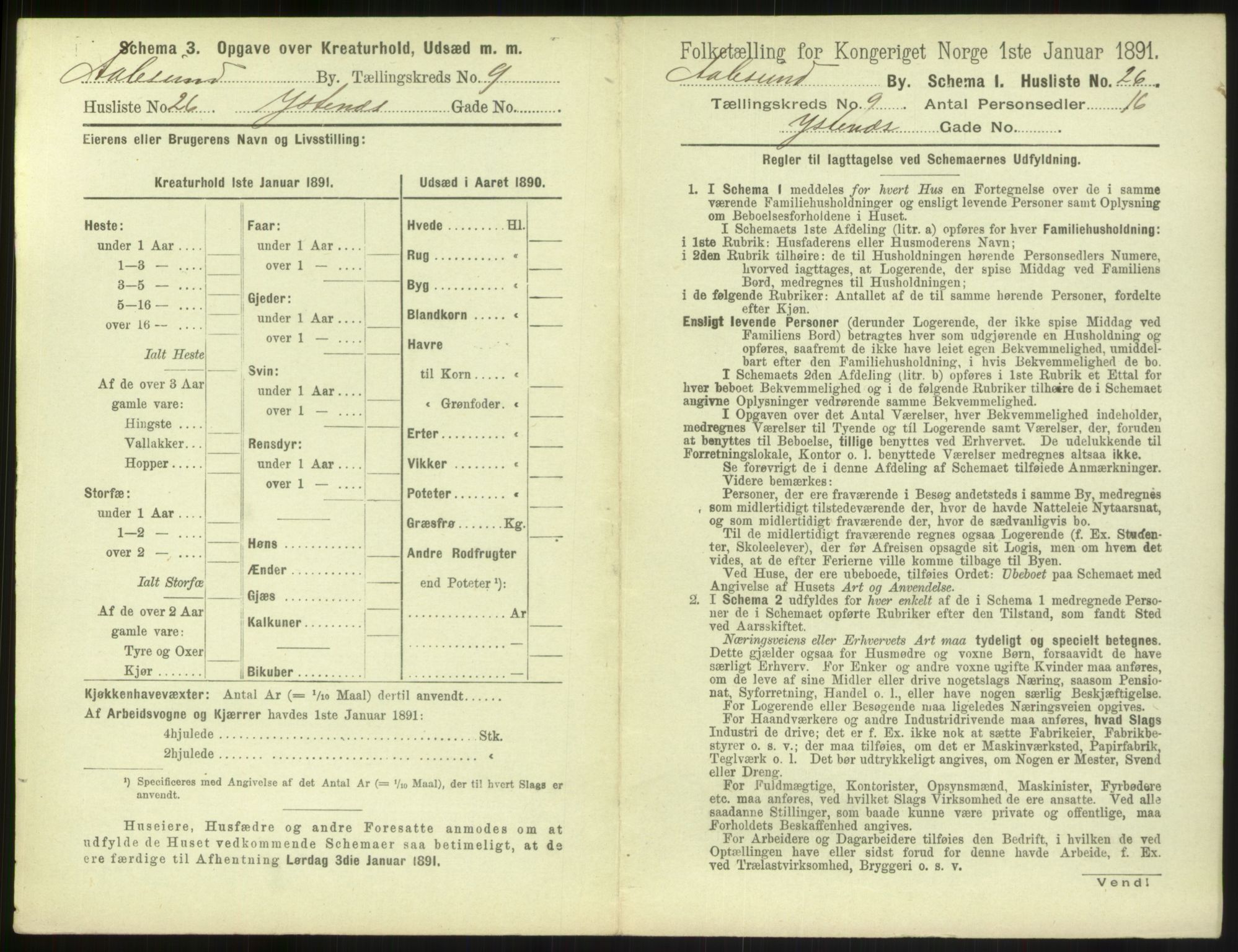 RA, Folketelling 1891 for 1501 Ålesund kjøpstad, 1891, s. 740