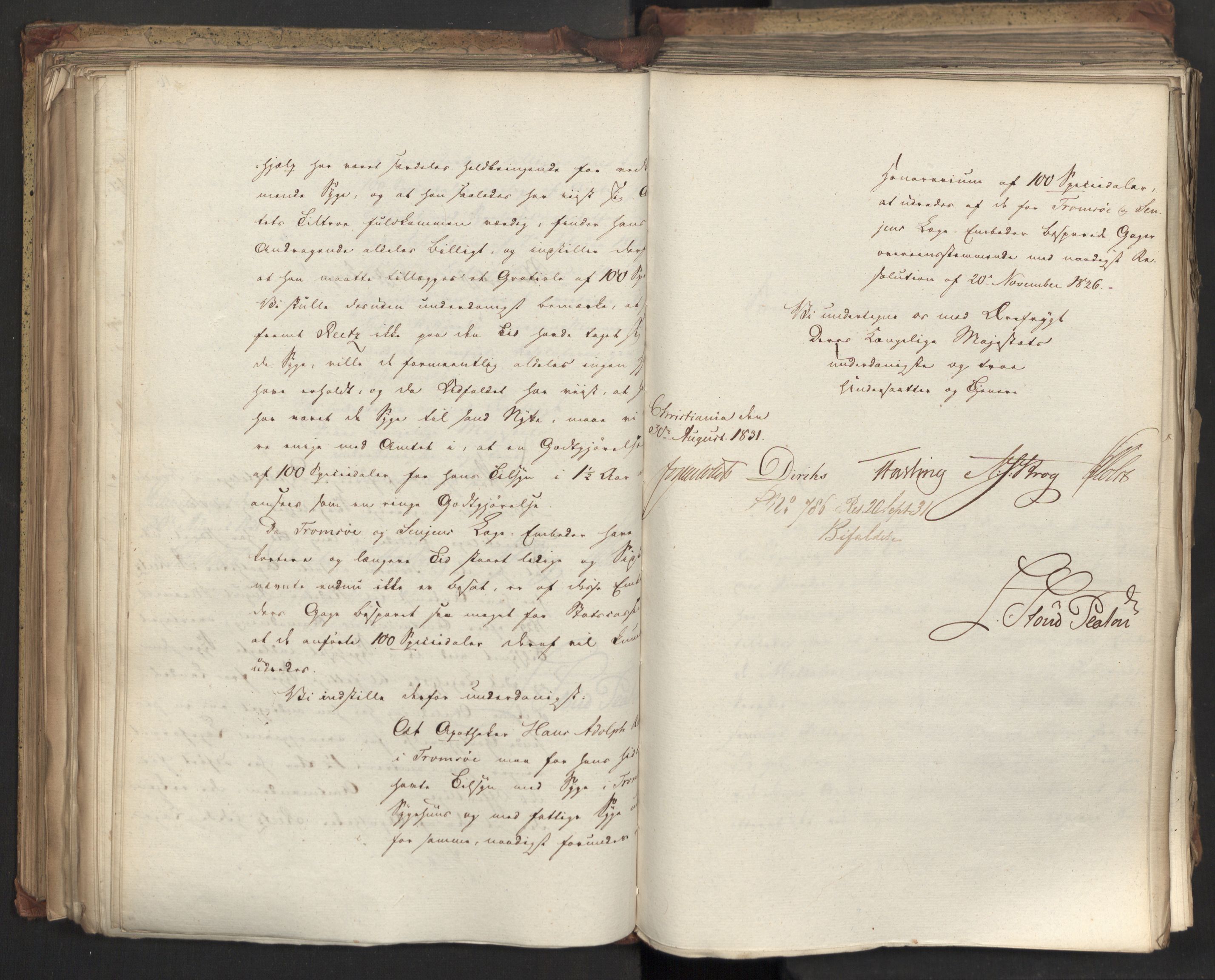 Statsrådsavdelingen i Stockholm, AV/RA-S-1003/D/Da/L0073: Regjeringsinnstillinger nr. 1534-1699, 1831, s. 241