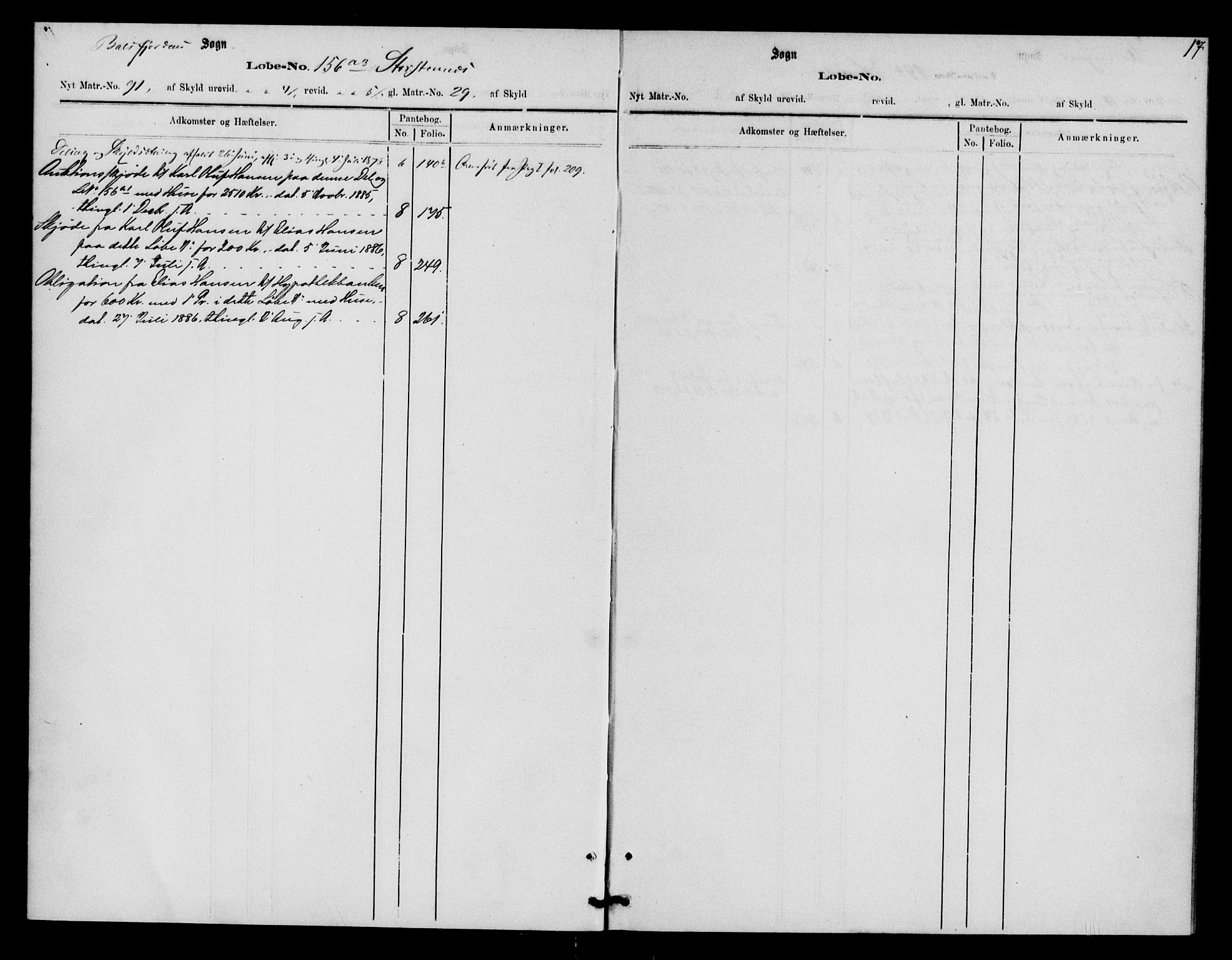 Tromsø sorenskriveri 1855-, SATØ/S-0050/G/Gd/L0005pantreg: Panteregister nr. 5, s. 17