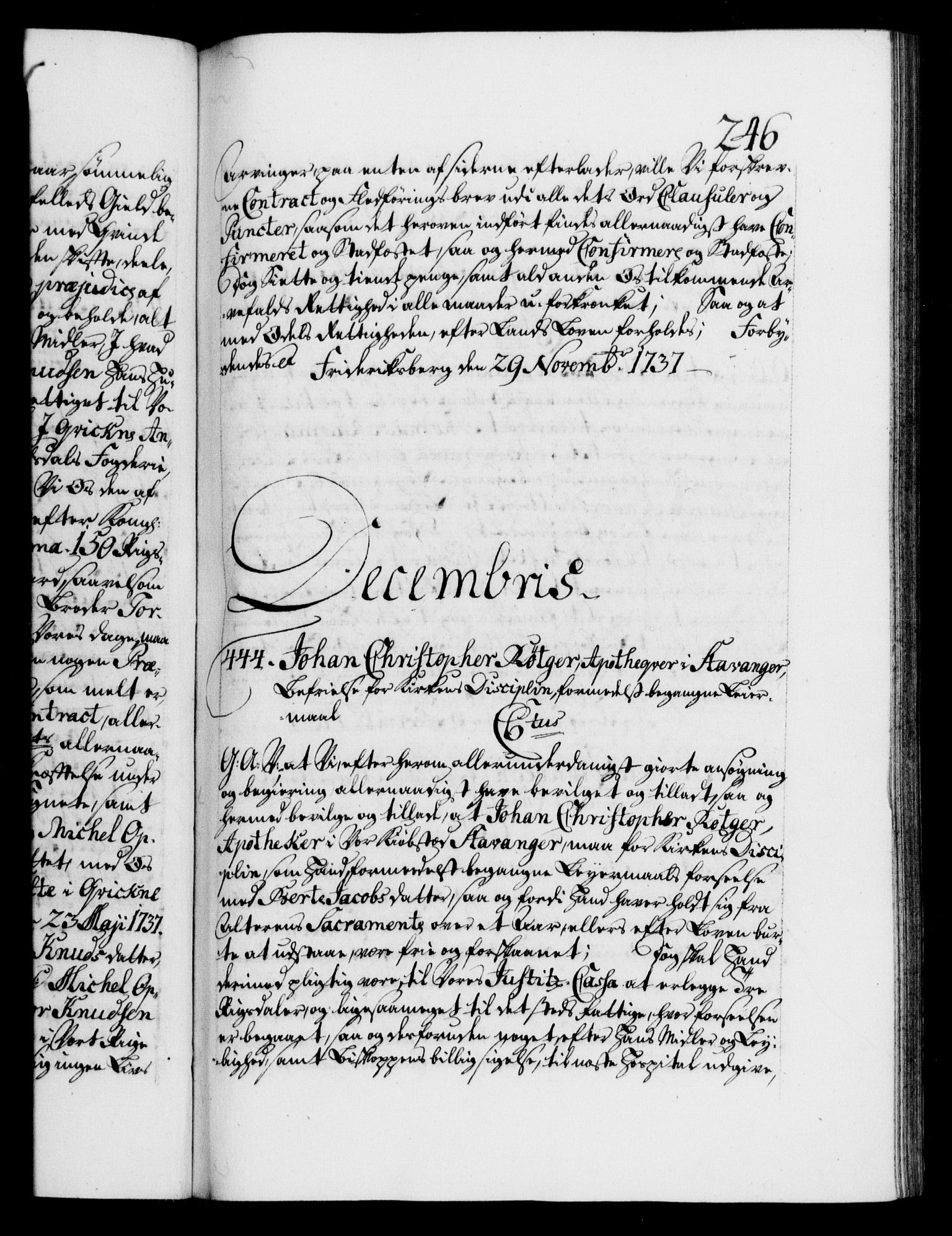 Danske Kanselli 1572-1799, RA/EA-3023/F/Fc/Fca/Fcaa/L0030: Norske registre, 1737-1738, s. 246a