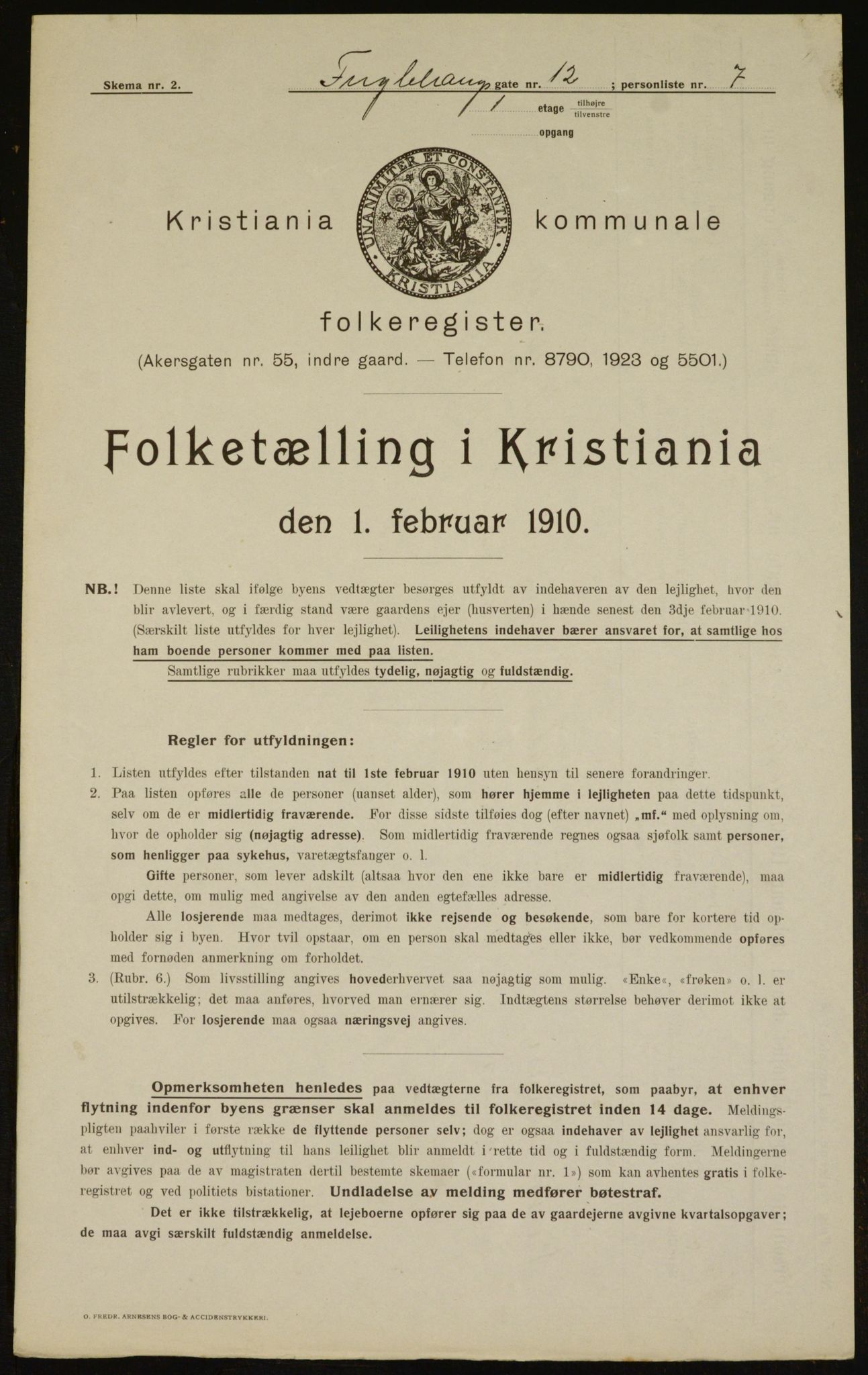 OBA, Kommunal folketelling 1.2.1910 for Kristiania, 1910, s. 27008