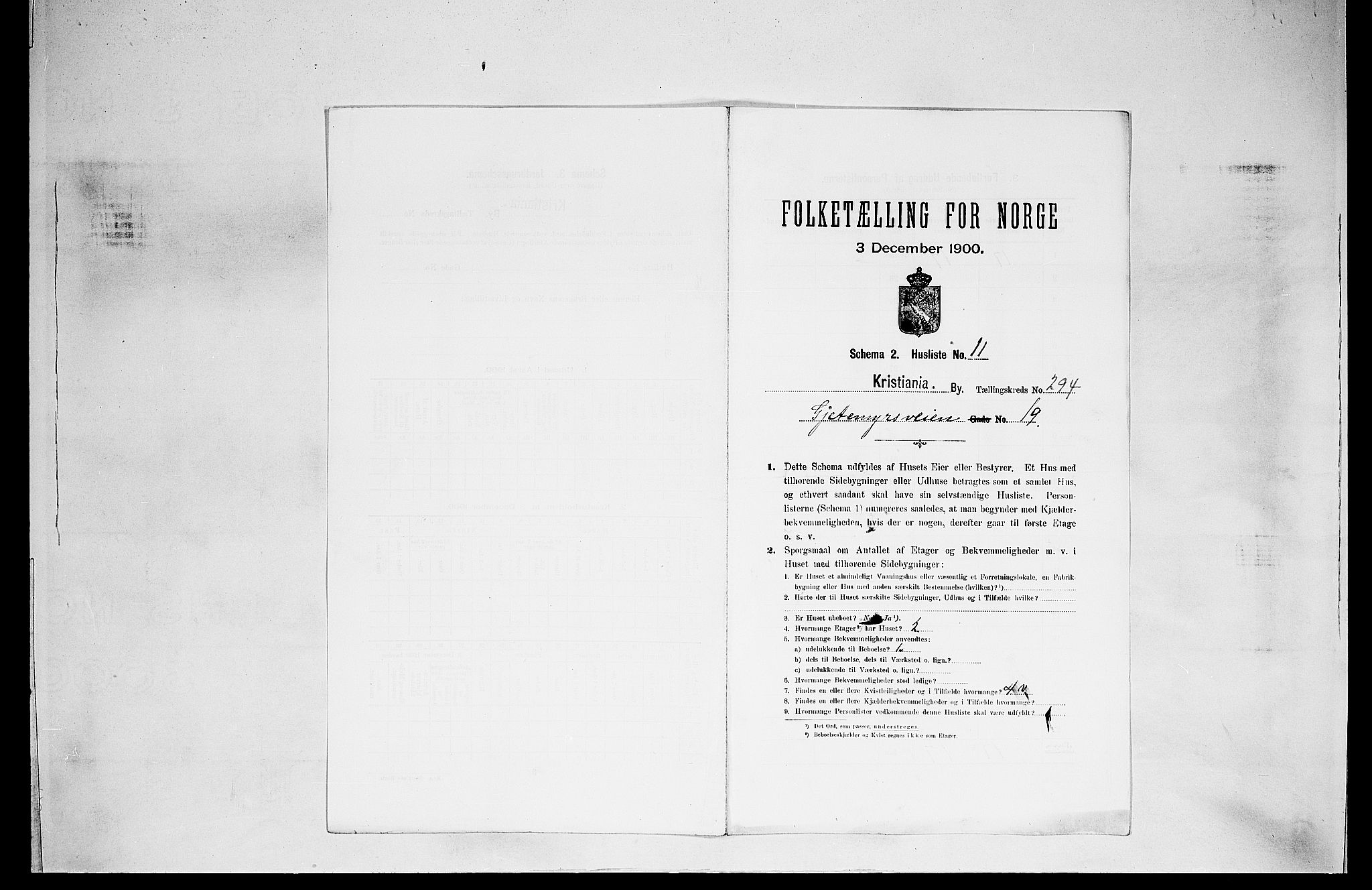 SAO, Folketelling 1900 for 0301 Kristiania kjøpstad, 1900, s. 27069