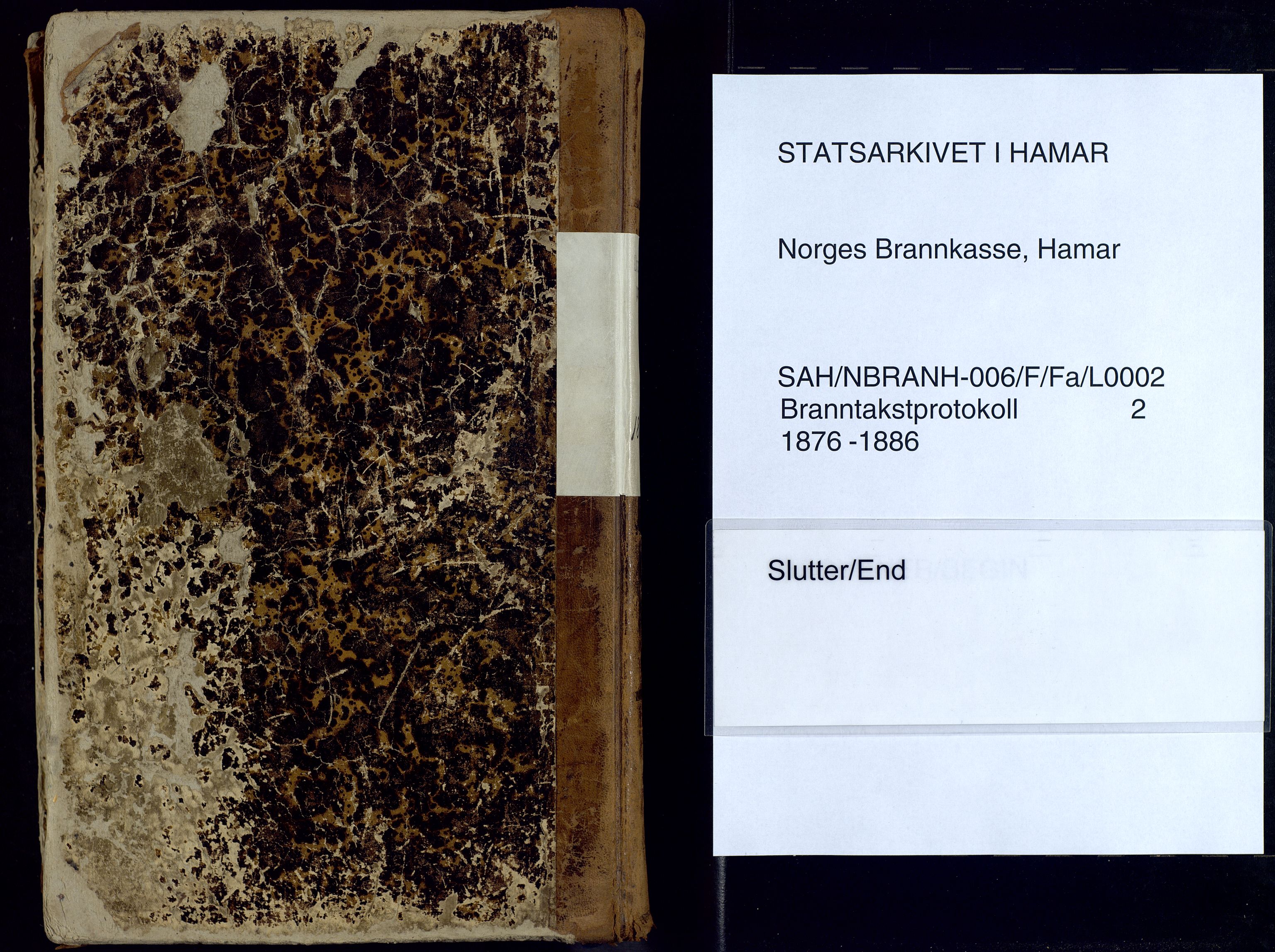 Norges Brannkasse, Hamar, AV/SAH-NBRANH-006/F/Fa/L0002: Branntakstprotokoll, 1876-1886