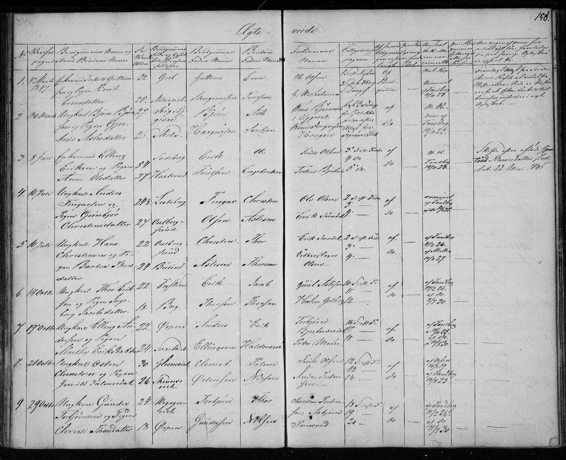 Krødsherad kirkebøker, AV/SAKO-A-19/F/Fa/L0002: Ministerialbok nr. 2, 1829-1851, s. 158