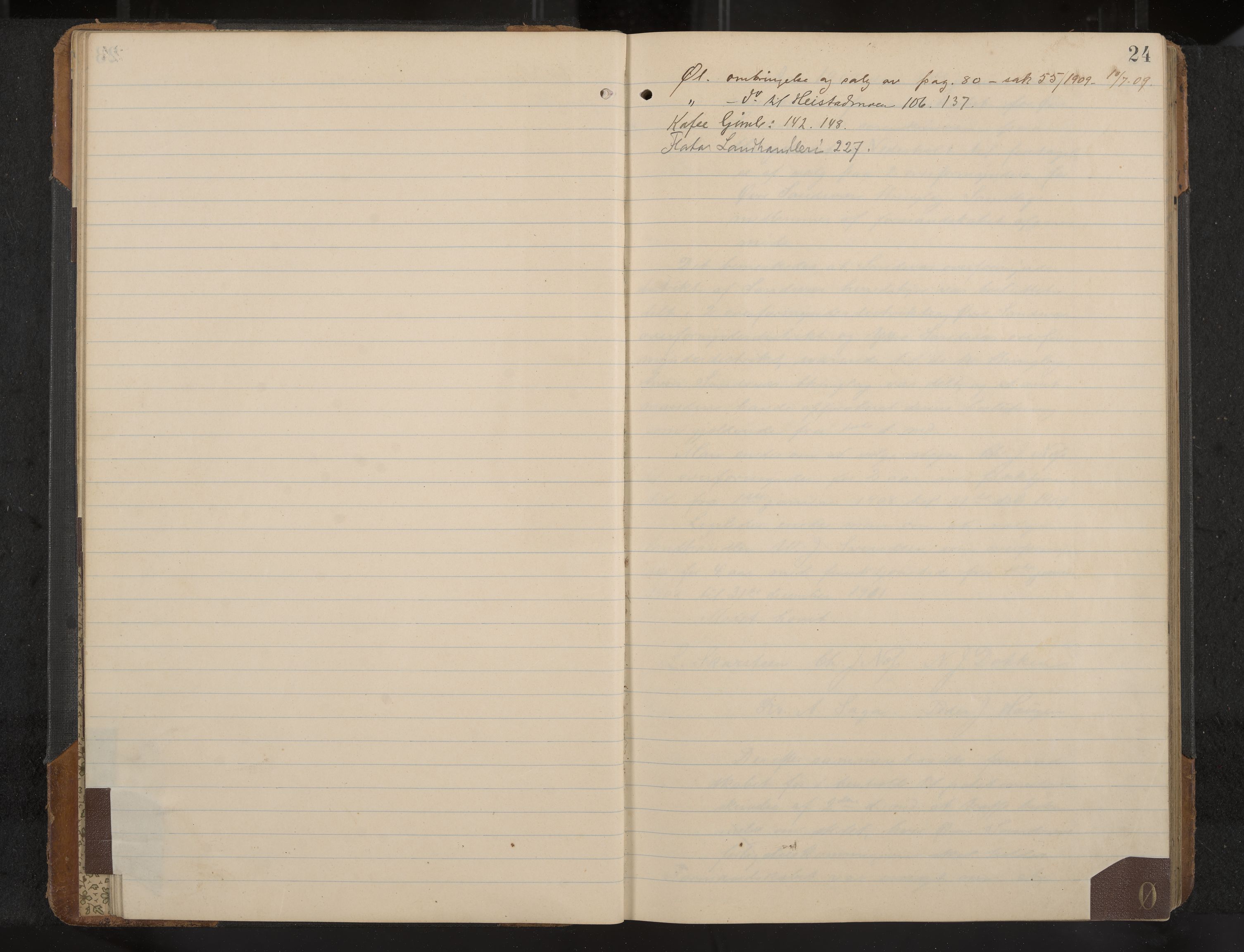 Øvre Sandsvær formannskap og sentraladministrasjon, IKAK/0630021/A/L0001: Møtebok med register, 1908-1913, s. 24
