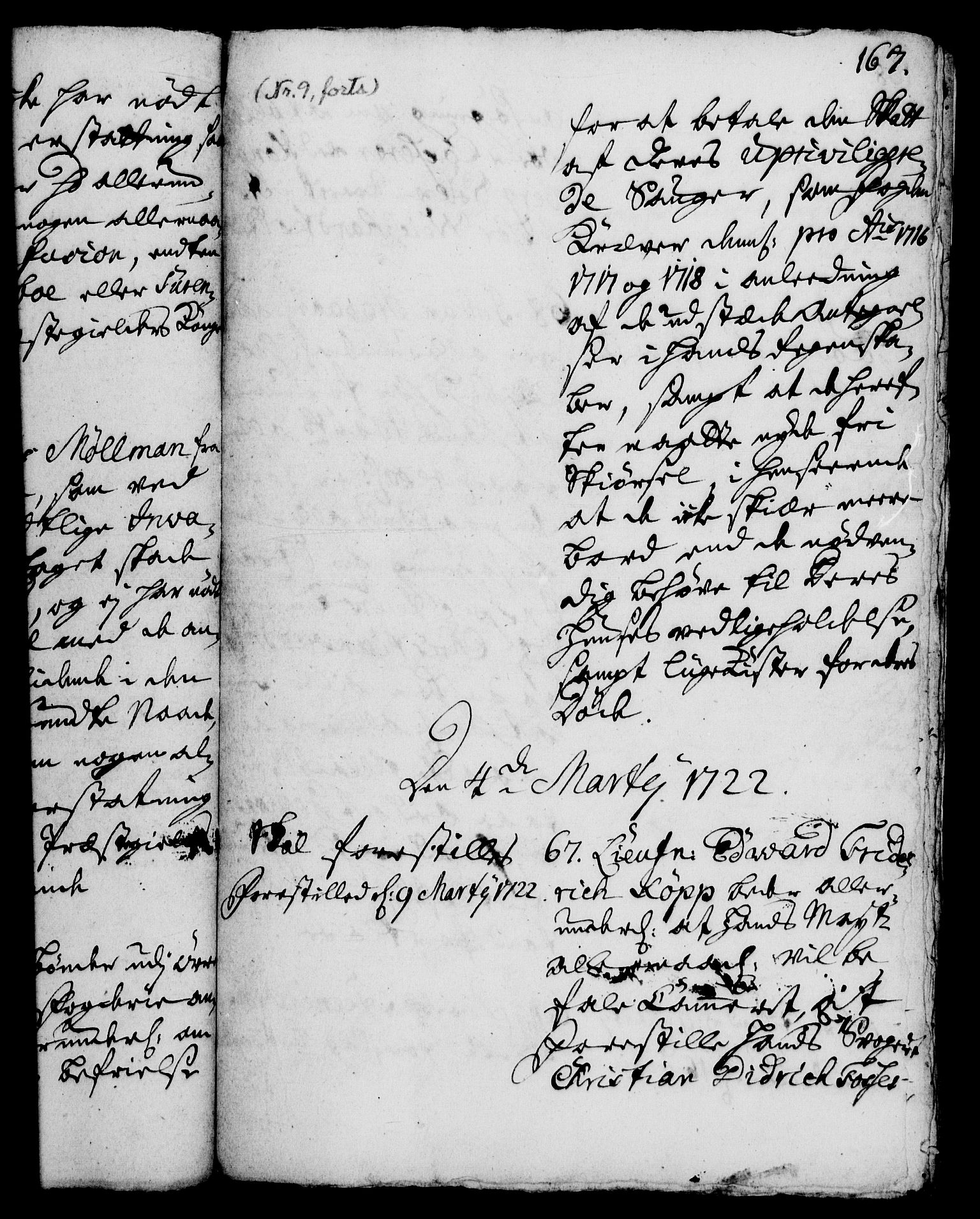 Rentekammeret, Kammerkanselliet, RA/EA-3111/G/Gh/Gha/L0005: Norsk ekstraktmemorialprotokoll (merket RK 53.50), 1721-1723, s. 167