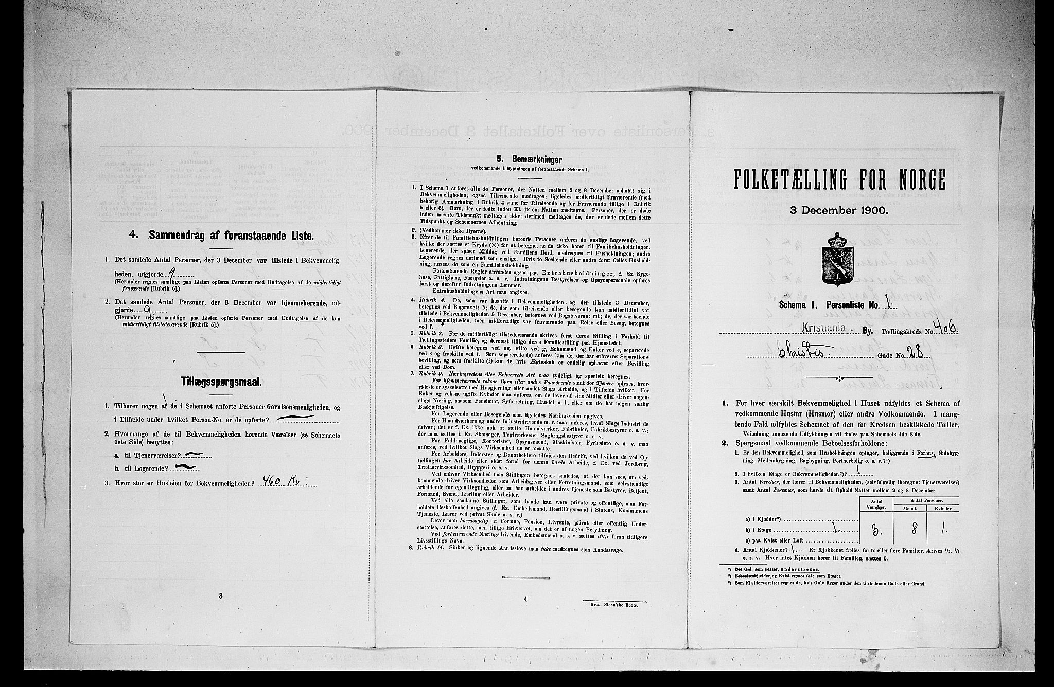 SAO, Folketelling 1900 for 0301 Kristiania kjøpstad, 1900, s. 12950