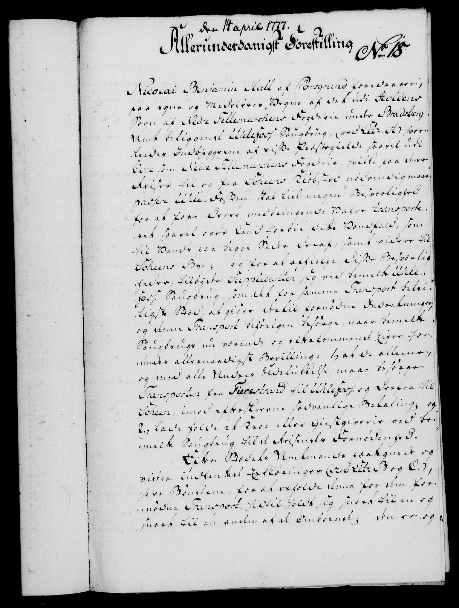Rentekammeret, Kammerkanselliet, AV/RA-EA-3111/G/Gf/Gfa/L0059: Norsk relasjons- og resolusjonsprotokoll (merket RK 52.59), 1777, s. 97
