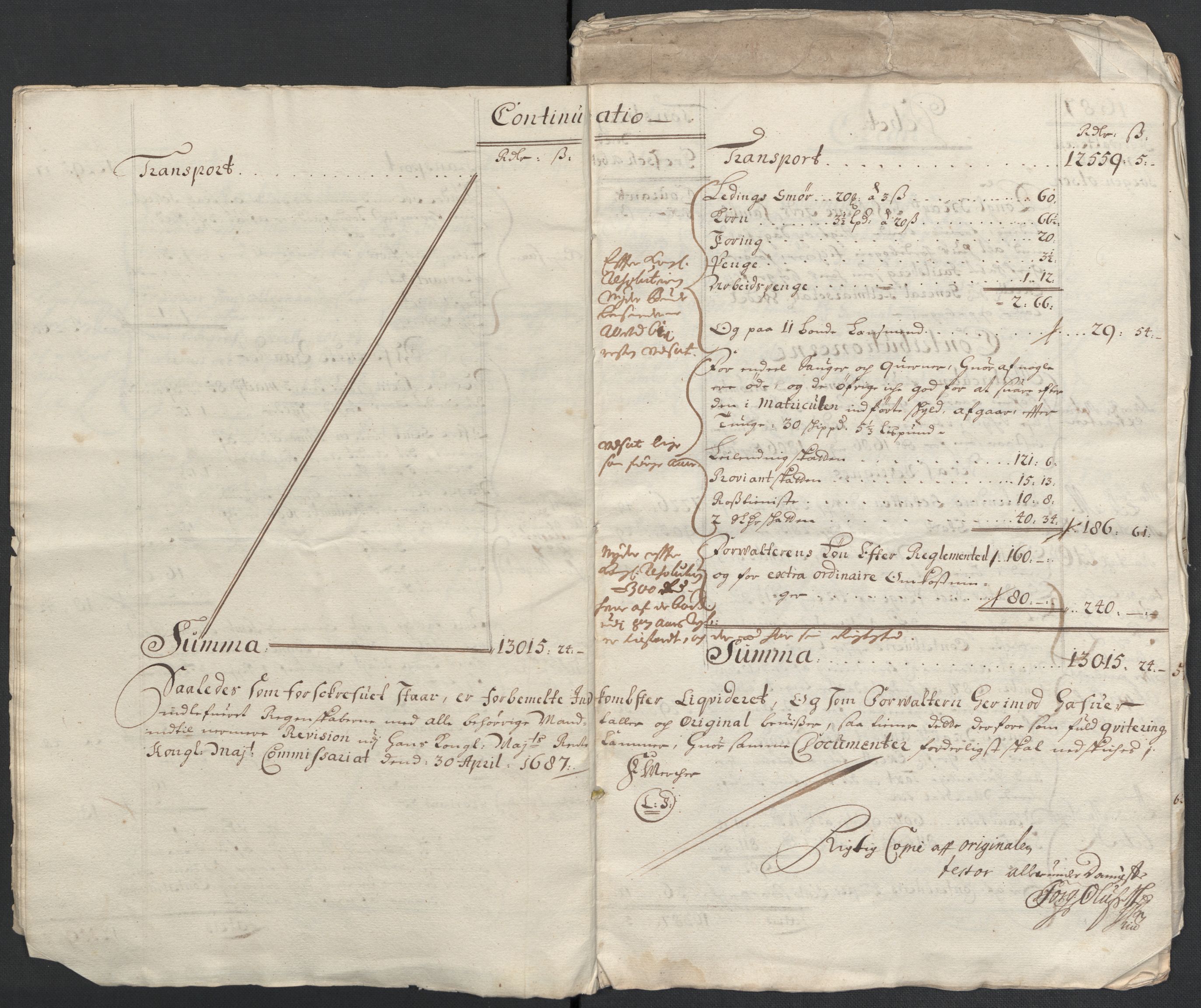 Rentekammeret inntil 1814, Reviderte regnskaper, Fogderegnskap, AV/RA-EA-4092/R32/L1857: Fogderegnskap Jarlsberg grevskap, 1686-1690, s. 6