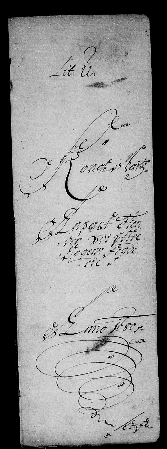 Rentekammeret inntil 1814, Reviderte regnskaper, Stiftamtstueregnskaper, Bergen stiftamt, AV/RA-EA-6043/R/Rc/L0059: Bergen stiftamt, 1680