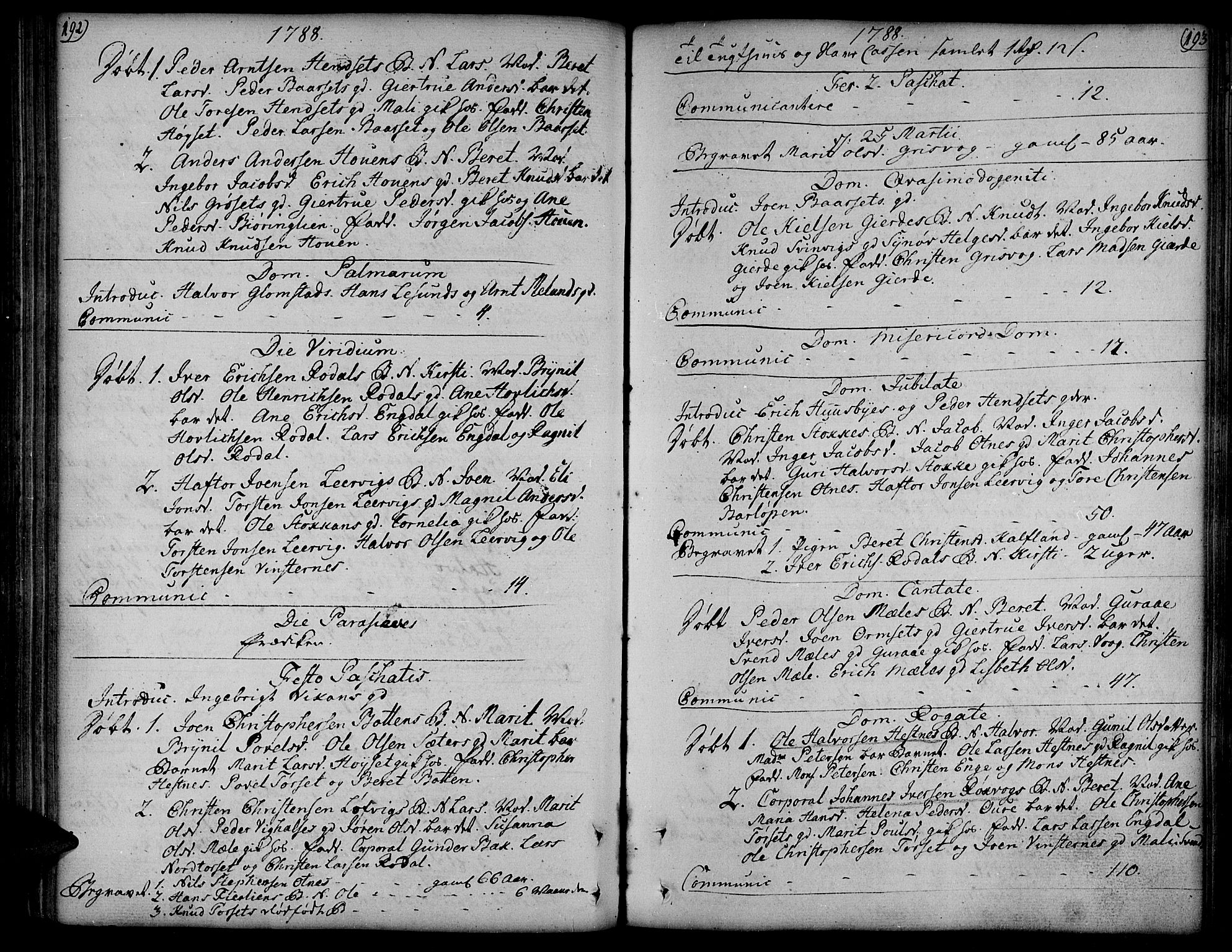 Ministerialprotokoller, klokkerbøker og fødselsregistre - Møre og Romsdal, AV/SAT-A-1454/578/L0902: Ministerialbok nr. 578A01, 1772-1819, s. 192-193