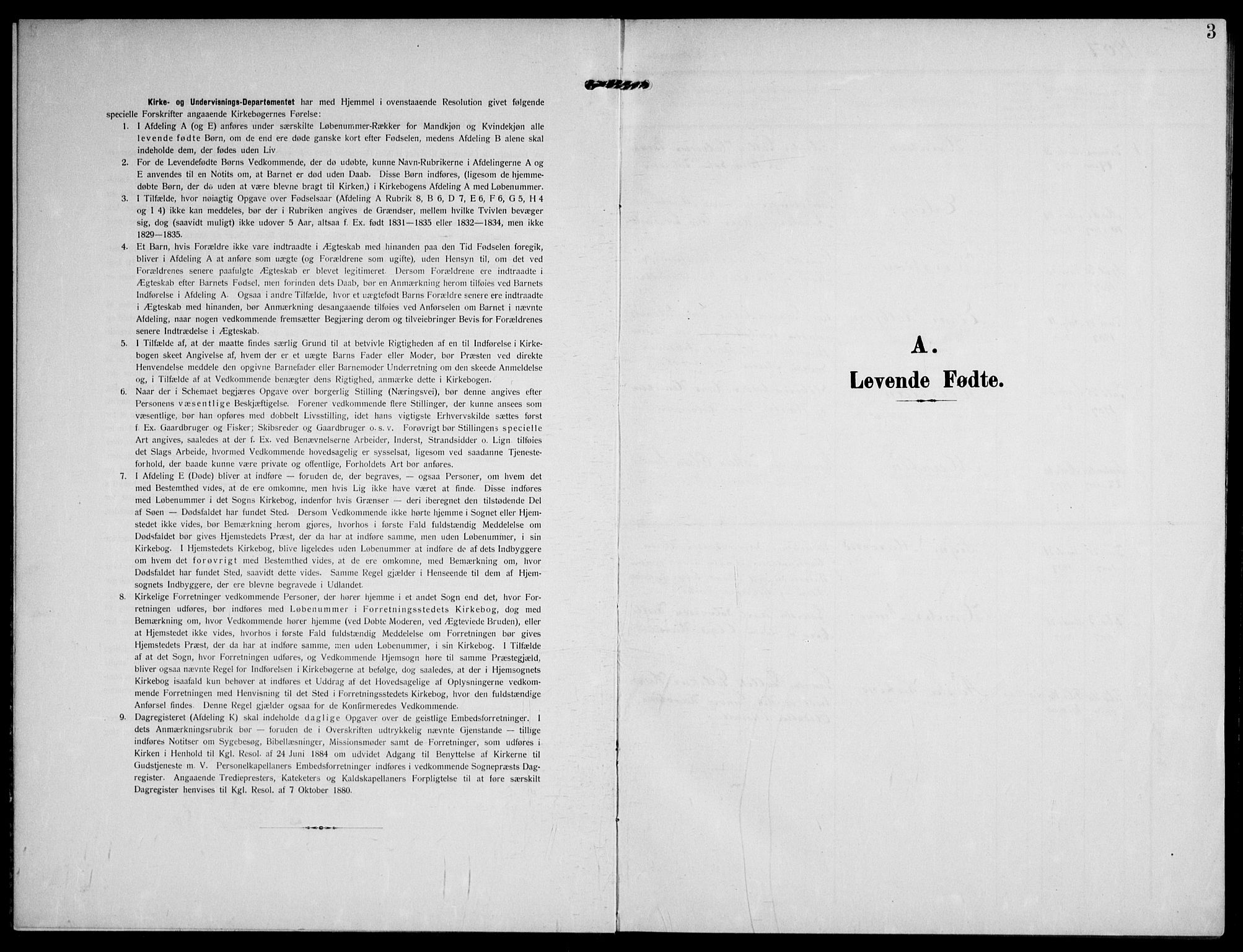 Lardal kirkebøker, SAKO/A-350/F/Fc/L0002: Ministerialbok nr. III 2, 1907-1921, s. 3