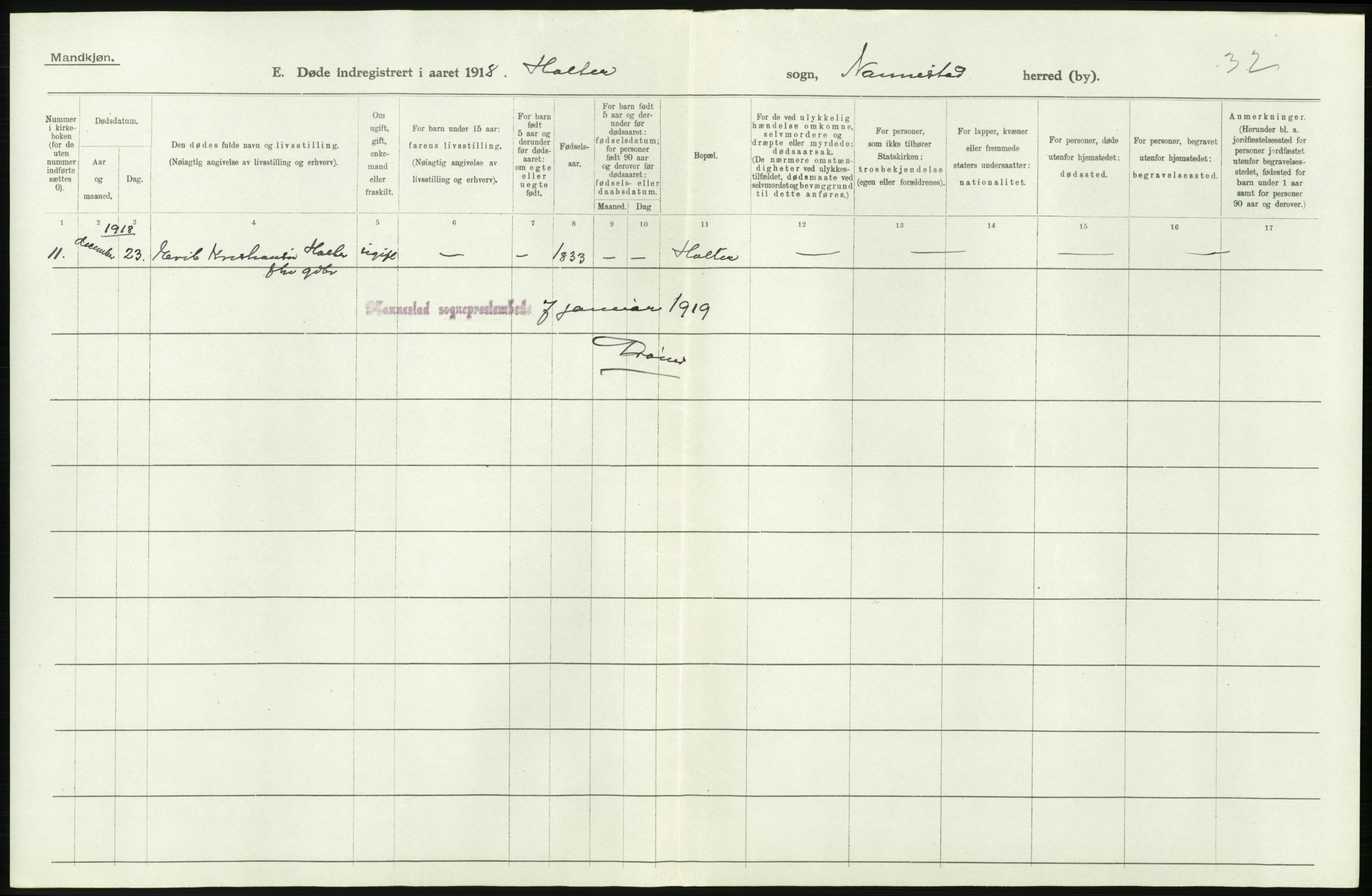 Statistisk sentralbyrå, Sosiodemografiske emner, Befolkning, AV/RA-S-2228/D/Df/Dfb/Dfbh/L0006: Akershus fylke: Døde. Bygder og byer., 1918, s. 332