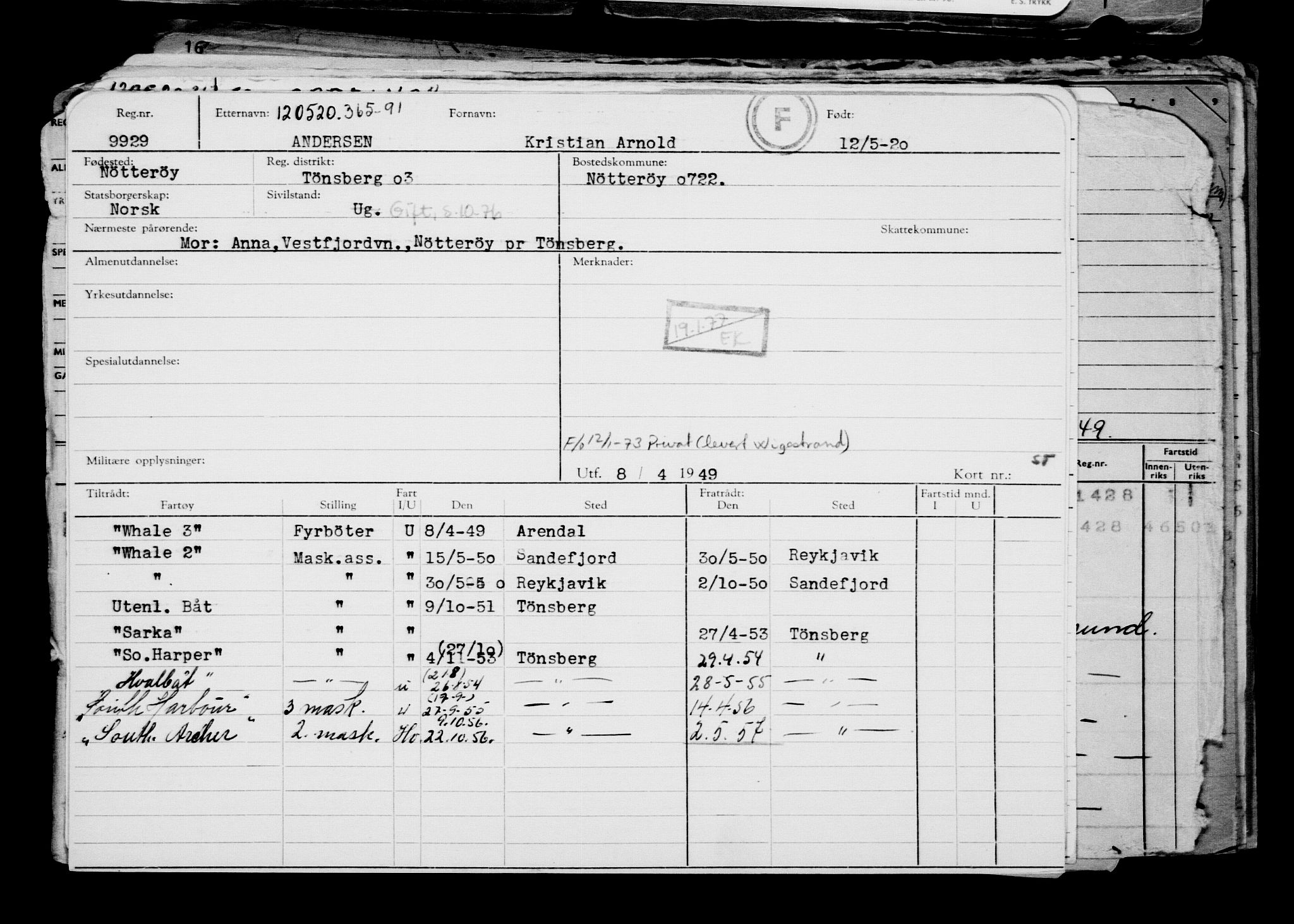 Direktoratet for sjømenn, AV/RA-S-3545/G/Gb/L0180: Hovedkort, 1920, s. 546