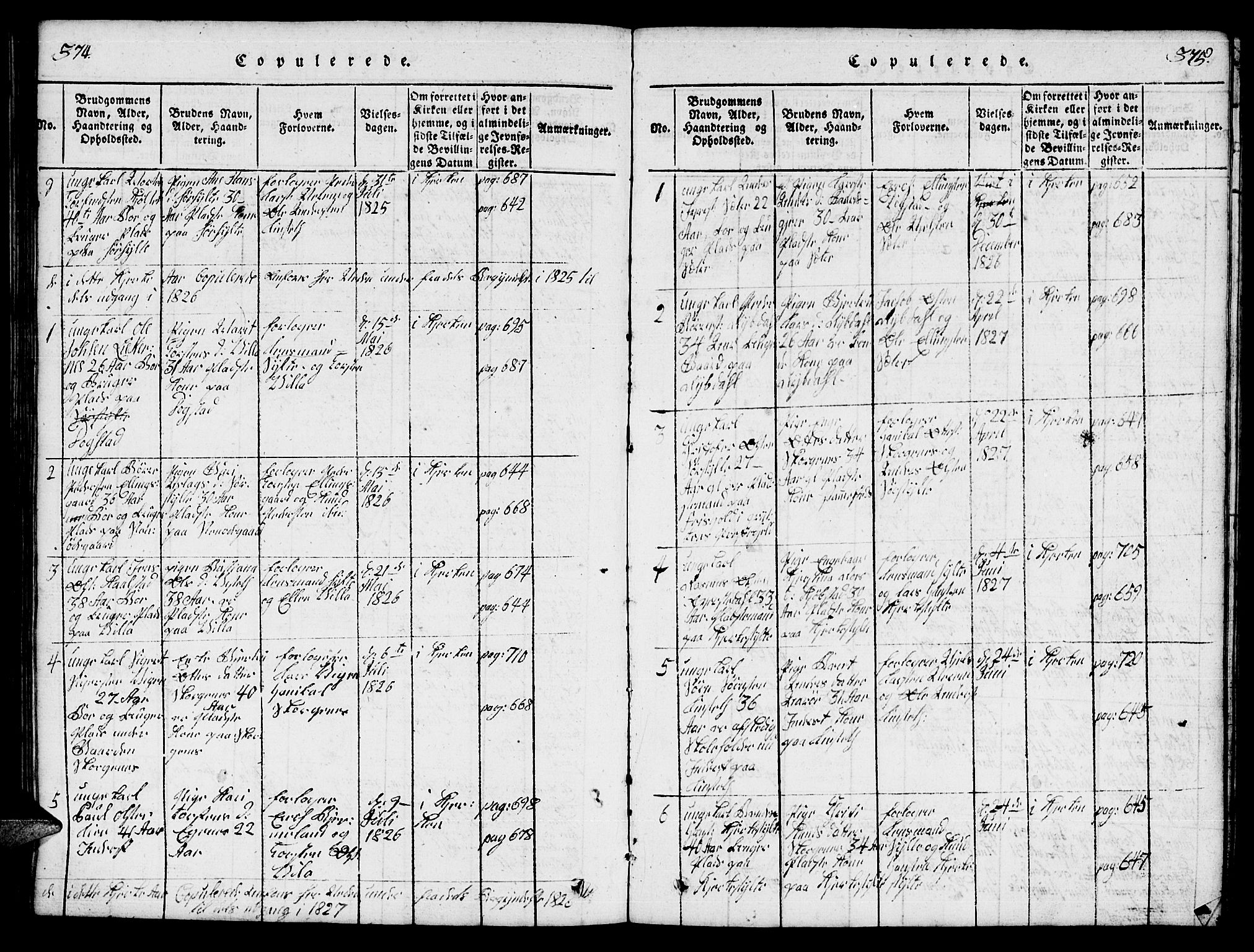 Ministerialprotokoller, klokkerbøker og fødselsregistre - Møre og Romsdal, SAT/A-1454/541/L0546: Klokkerbok nr. 541C01, 1818-1856, s. 374-375