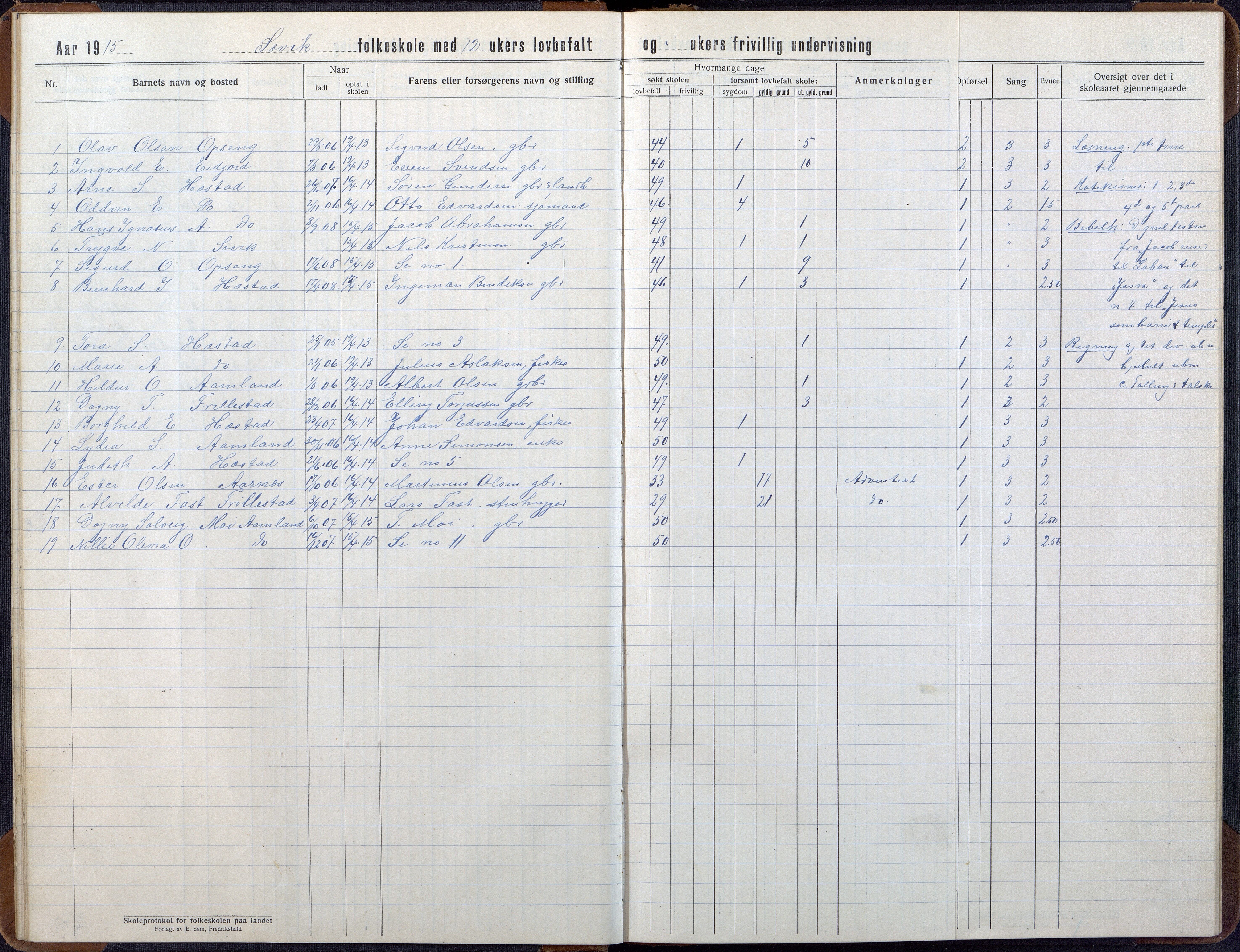 Høvåg kommune, AAKS/KA0927-PK/2/2/L0056: Kvåse, Sevik, Hæstad og Ytre Årsnes - Skoleprotokoll (Sevik, Hæstad), 1914-1944