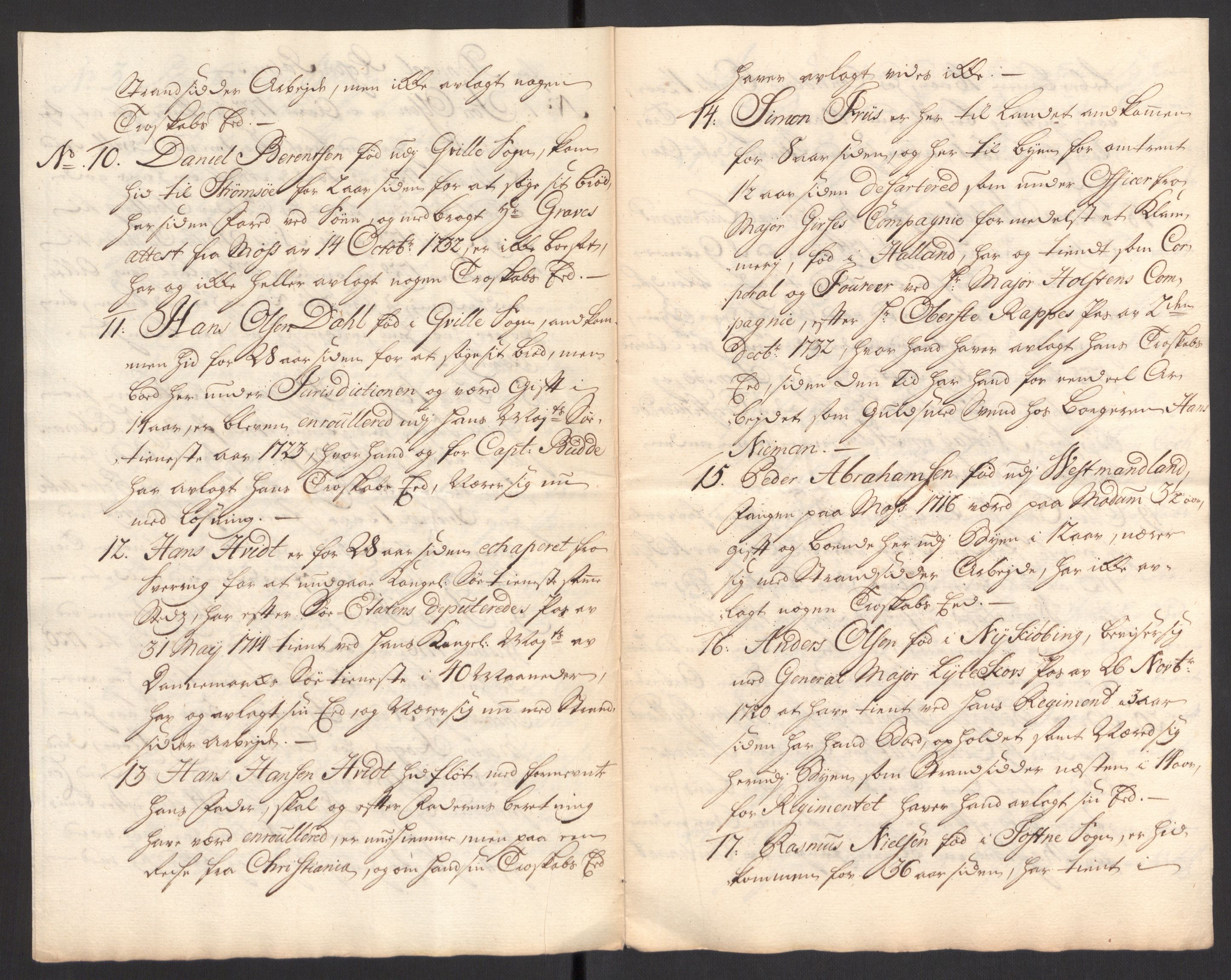 Kristiania stiftamt, AV/SAO-A-10386/G/Gc/L0002: Utlendinger i Akershus stift, 1734-1735, s. 47