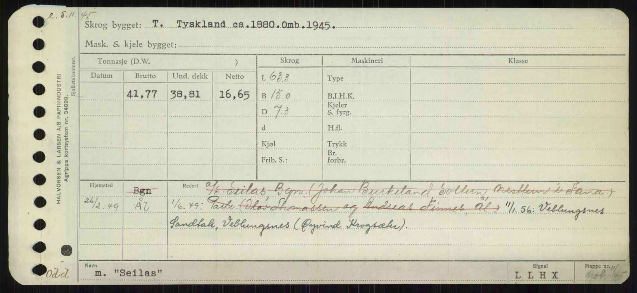 Sjøfartsdirektoratet med forløpere, Skipsmålingen, AV/RA-S-1627/H/Ha/L0005/0001: Fartøy, S-Sven / Fartøy, S-Skji, s. 267