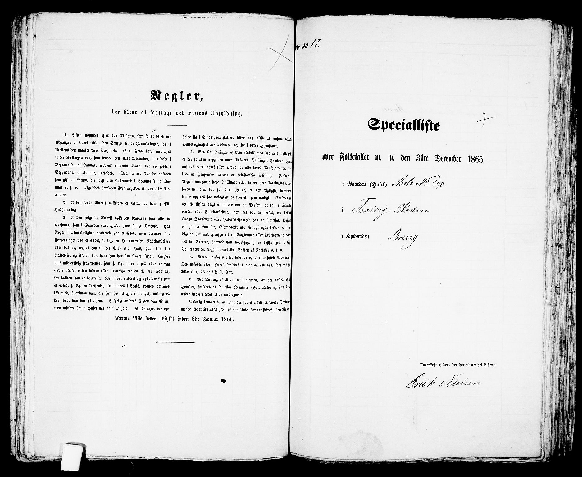 RA, Folketelling 1865 for 0804P Brevik prestegjeld, 1865, s. 593