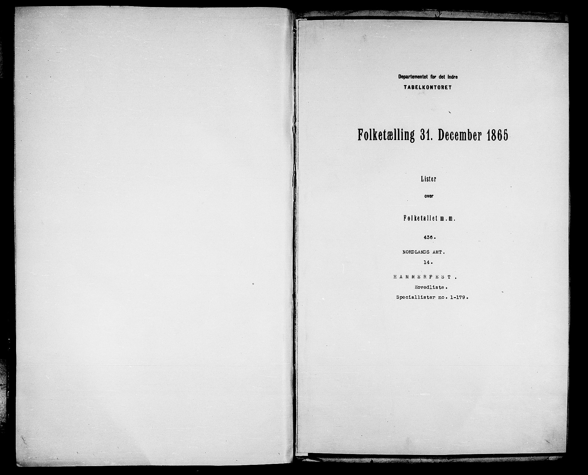RA, Folketelling 1865 for 2001B Hammerfest prestegjeld, Hammerfest kjøpstad, 1865, s. 2