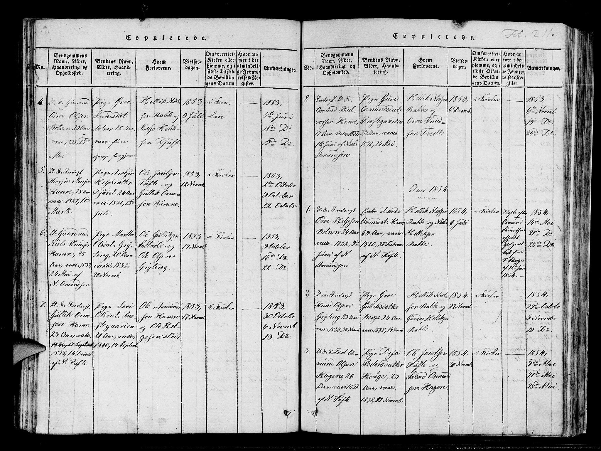 Røldal sokneprestembete, SAB/A-100247: Ministerialbok nr. A 2, 1817-1856, s. 211