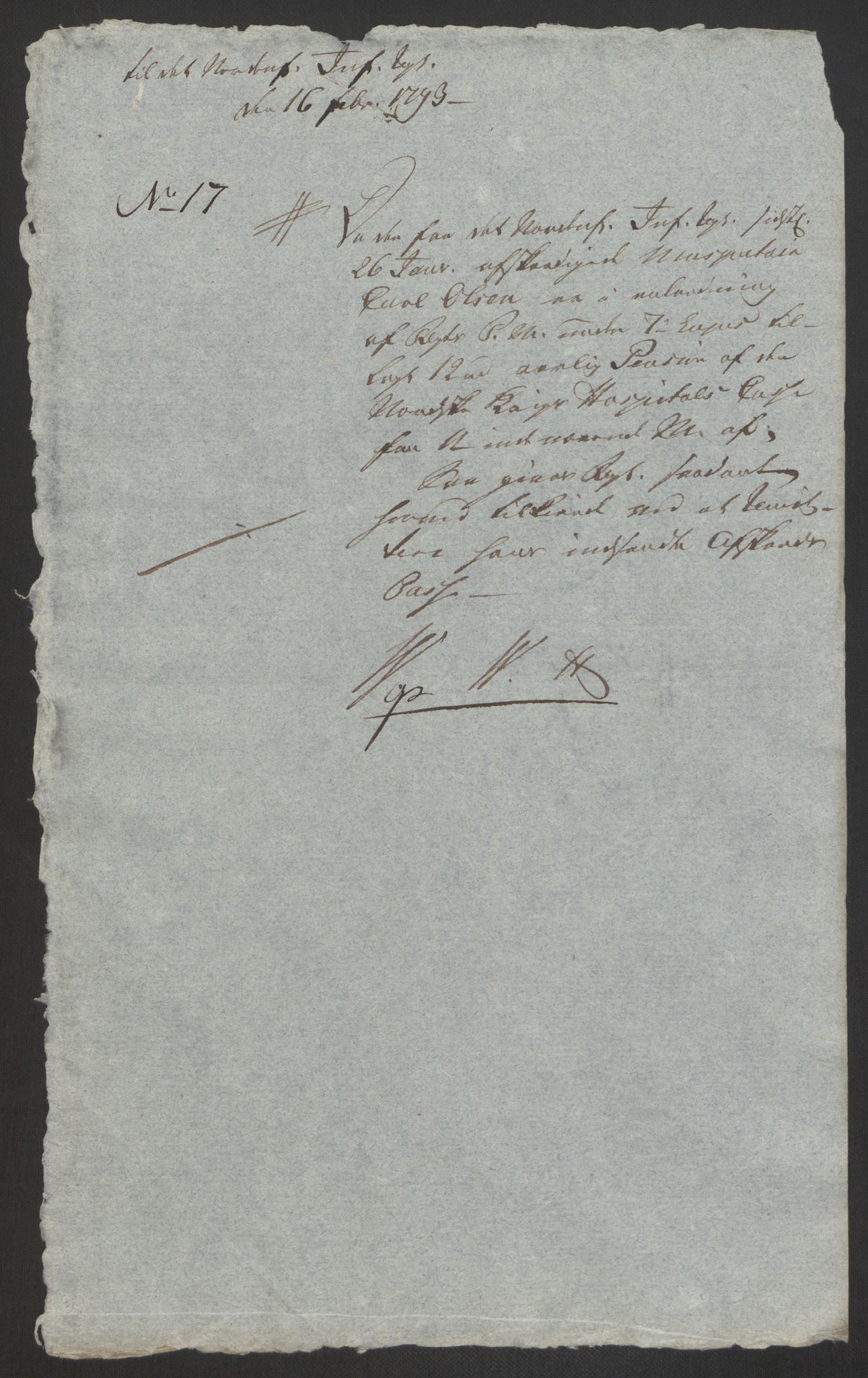 Forsvaret, Den norske kvesthuskasse/krigshospitalkasse, AV/RA-RAFA-1887/F/Fa/L0008: Konsepter, 1790-1793, s. 1034