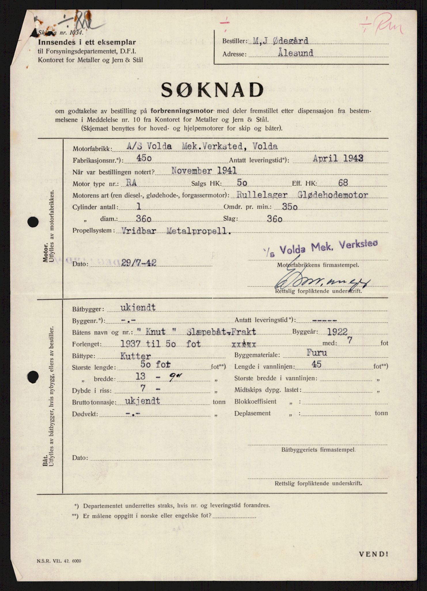 Direktoratet for industriforsyning, Sekretariatet, AV/RA-S-4153/D/Df/L0055: 9. Metallkontoret, 1940-1945, s. 195