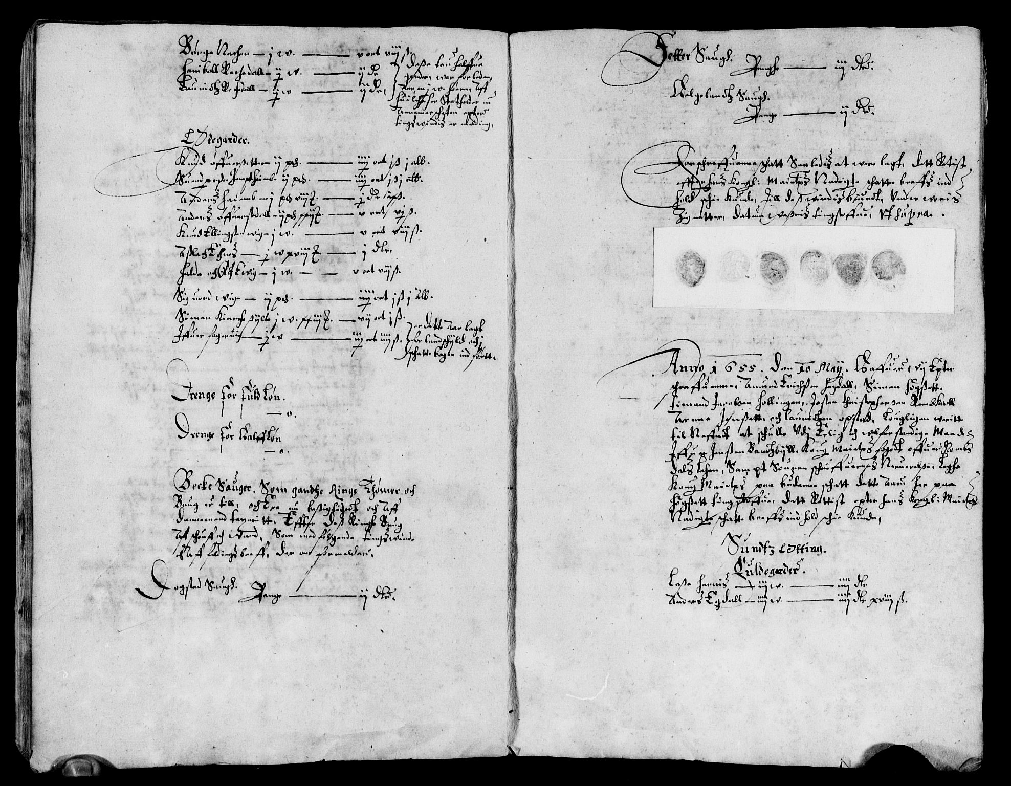 Rentekammeret inntil 1814, Reviderte regnskaper, Lensregnskaper, AV/RA-EA-5023/R/Rb/Rbw/L0121: Trondheim len, 1655-1656