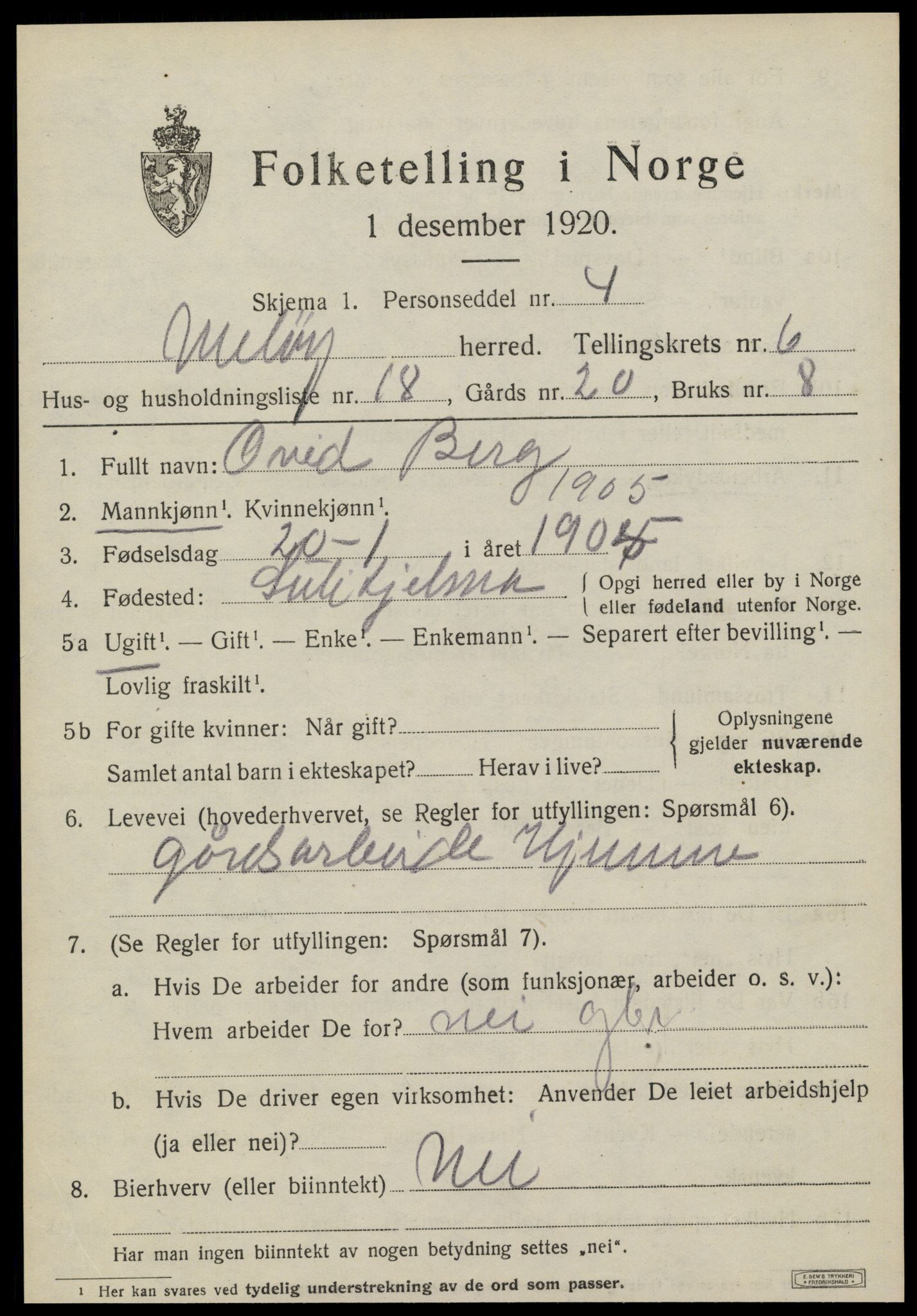 SAT, Folketelling 1920 for 1837 Meløy herred, 1920, s. 3621