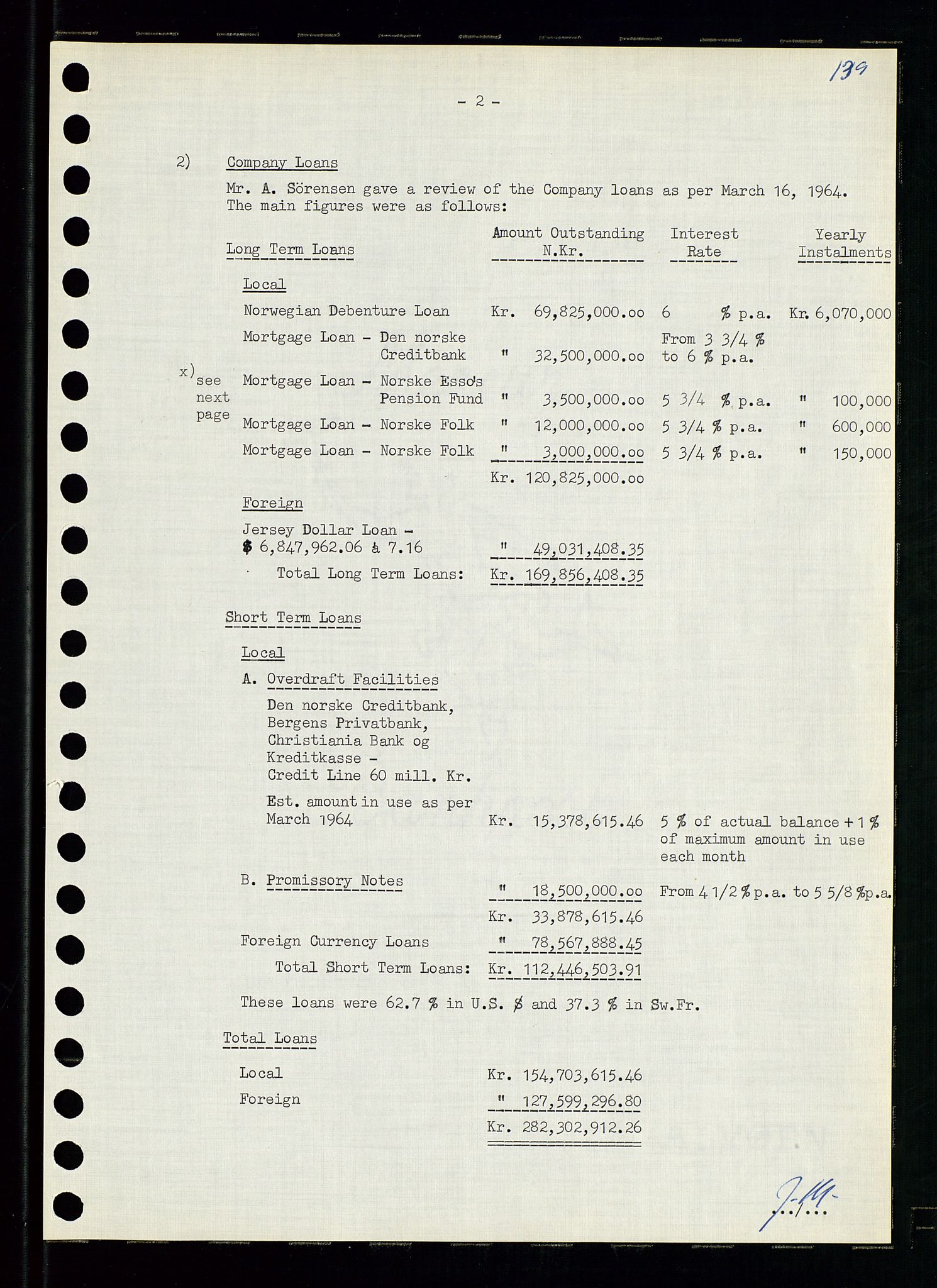 Pa 0982 - Esso Norge A/S, AV/SAST-A-100448/A/Aa/L0001/0004: Den administrerende direksjon Board minutes (styrereferater) / Den administrerende direksjon Board minutes (styrereferater), 1963-1964, s. 123