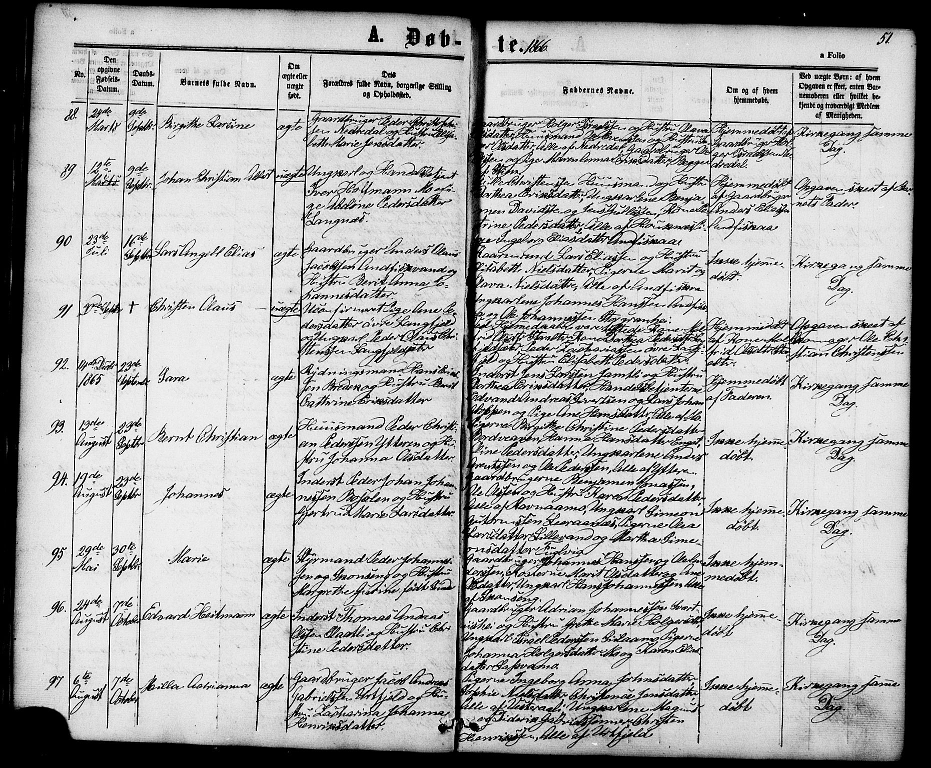 Ministerialprotokoller, klokkerbøker og fødselsregistre - Nordland, AV/SAT-A-1459/827/L0393: Ministerialbok nr. 827A05, 1863-1883, s. 51