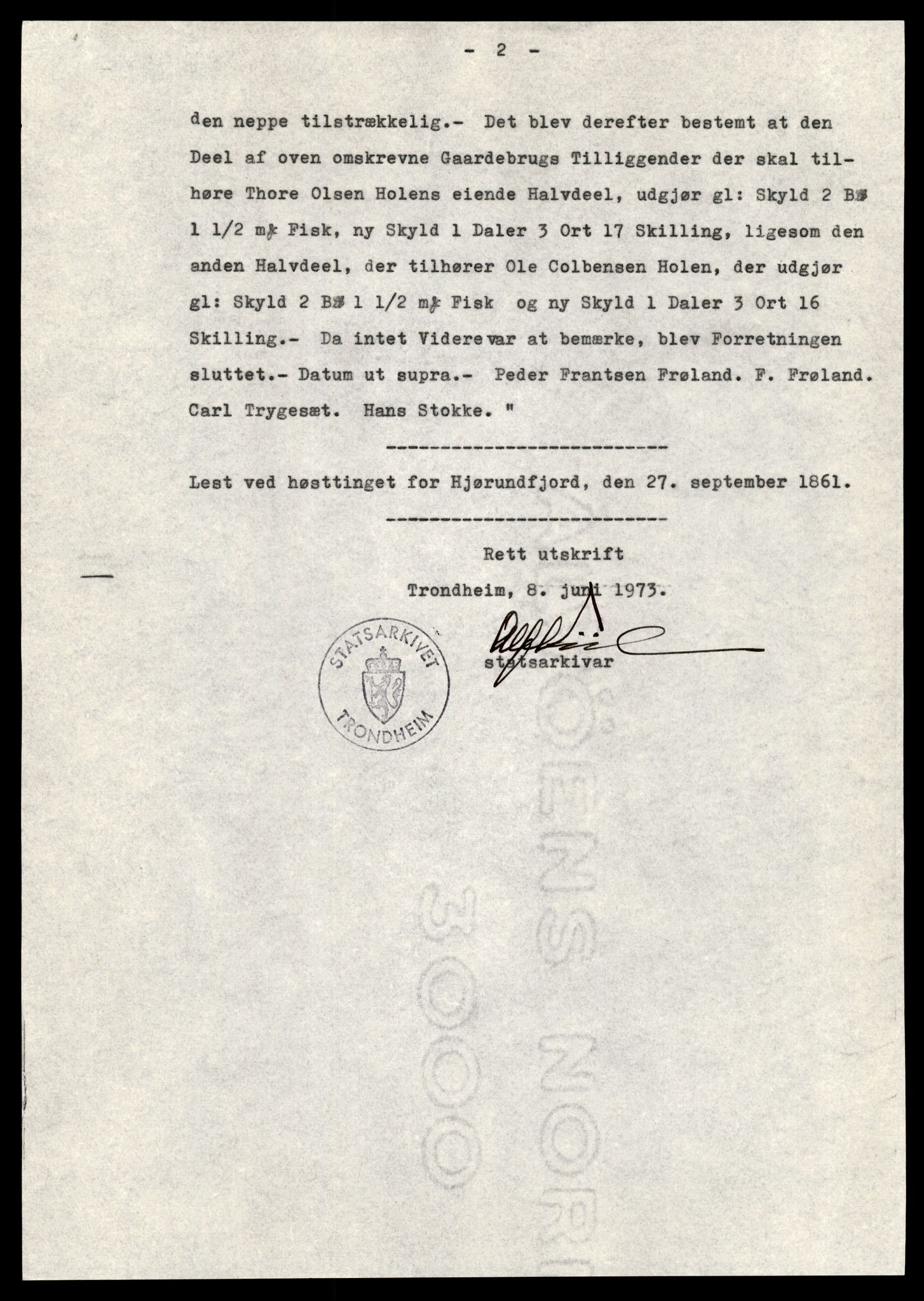 Statsarkivet i Trondheim, AV/SAT-A-4183/J/Ja/L0011: Pantebok H, 600 - , 1861-1863