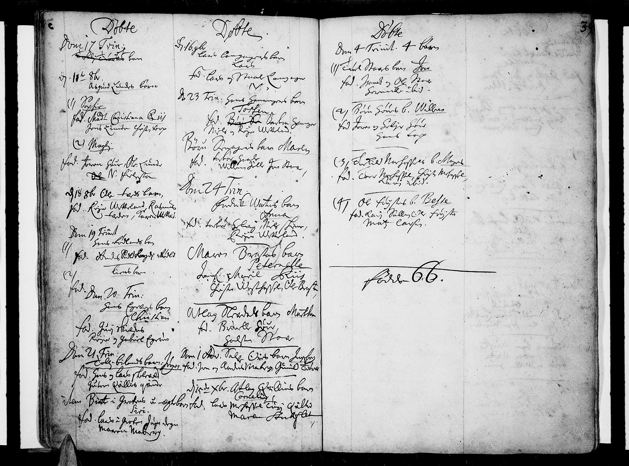 Lista sokneprestkontor, AV/SAK-1111-0027/F/Fa/L0001: Ministerialbok nr. A 1 /1, 1691-1715, s. 39