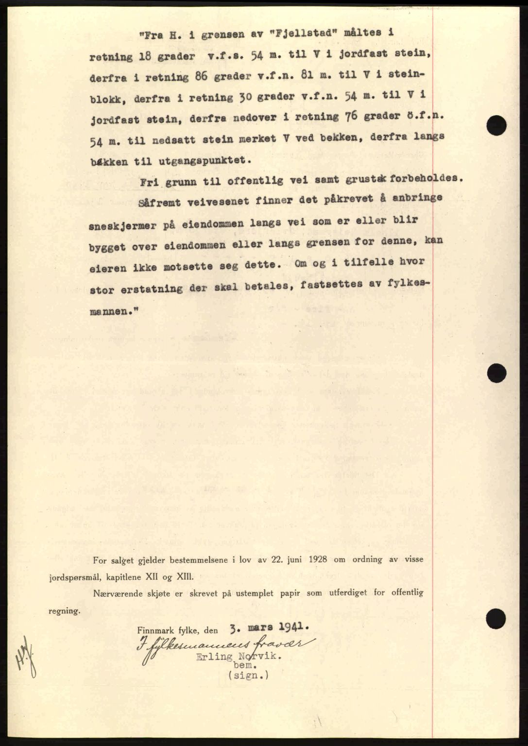 Alta fogderi/sorenskriveri, SATØ/SATØ-5/1/K/Kd/L0033pantebok: Pantebok nr. 33, 1940-1943, Dagboknr: 151/1941