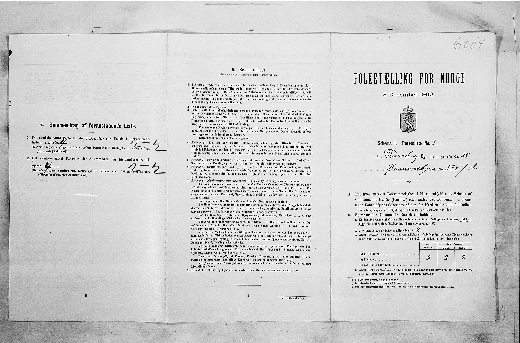 RA, Folketelling 1900 for 0705 Tønsberg kjøpstad, 1900, s. 4377