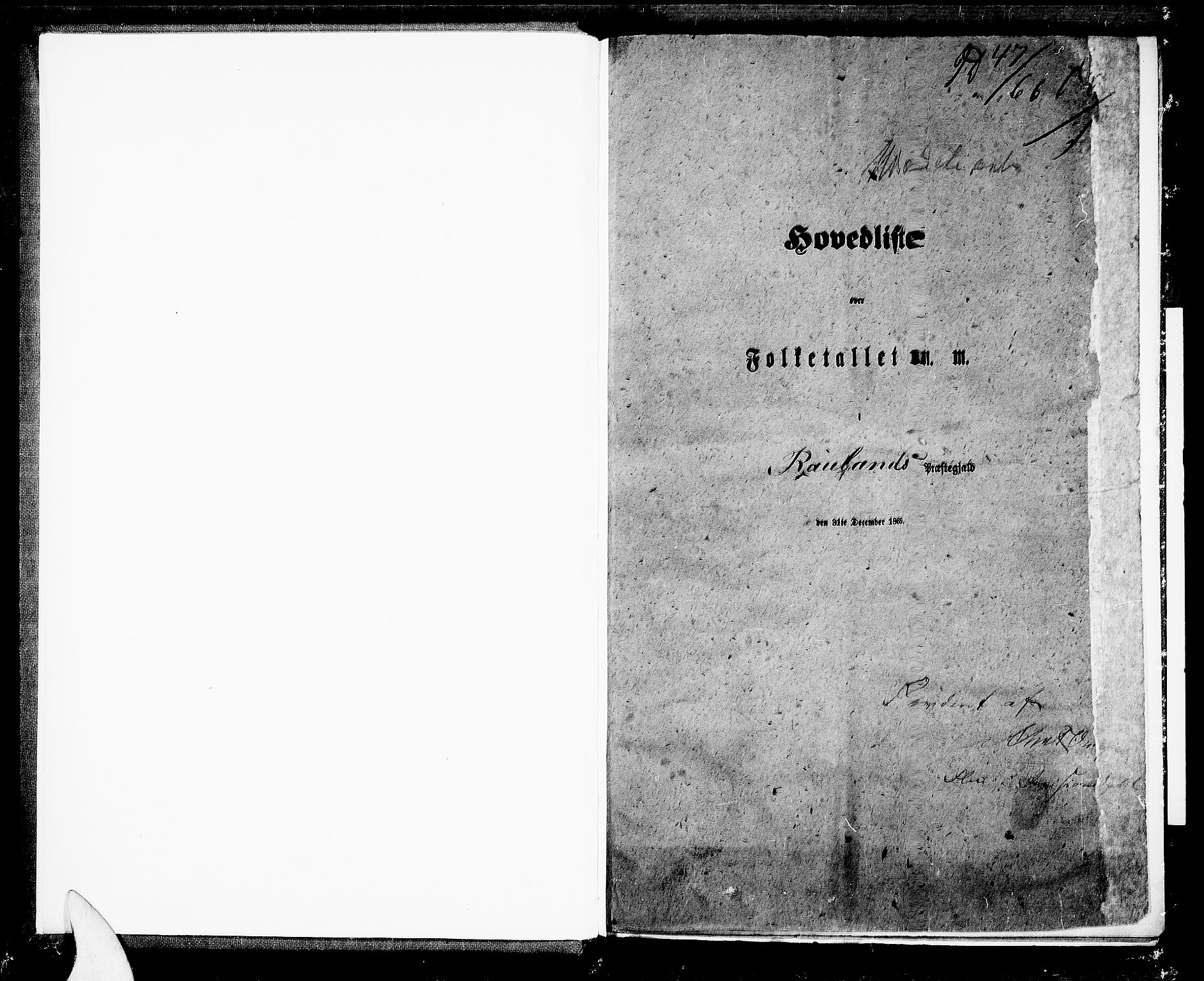 RA, Folketelling 1865 for 0835P Rauland prestegjeld, 1865, s. 5