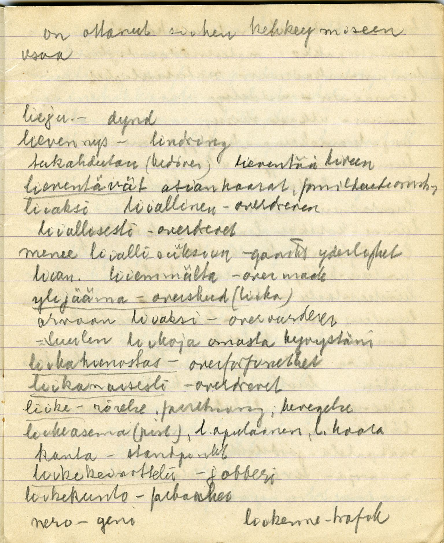 Johan Beronkas testamentariske gave, FMFB/A-1098/G/L0020: Notatbok om Nesseby–lappisk / Nesseby-dialekten (5 stykker), s. 139