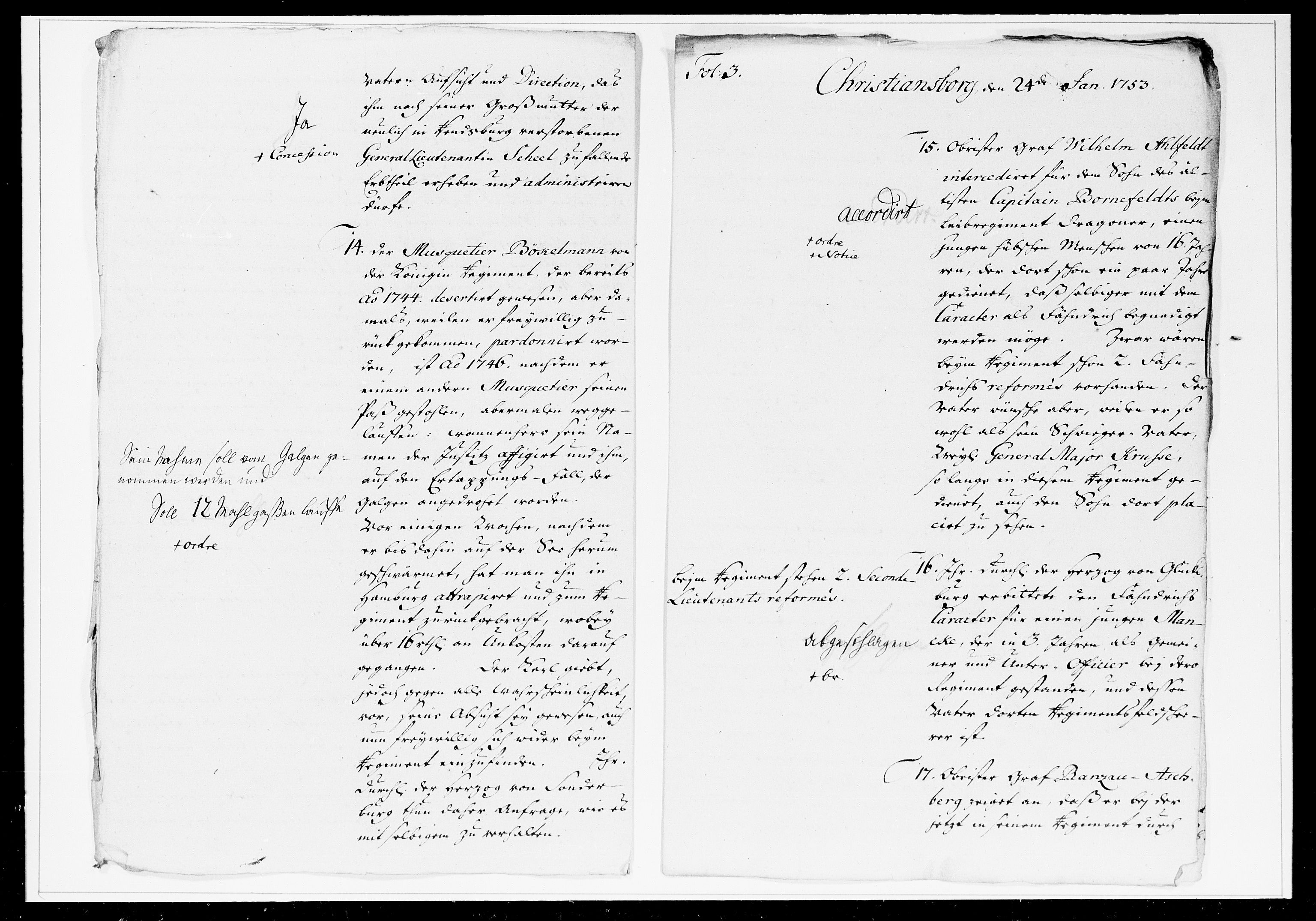 Krigskollegiet, Krigskancelliet, DRA/A-0006/-/1241-1247: Refererede sager, 1753, s. 20