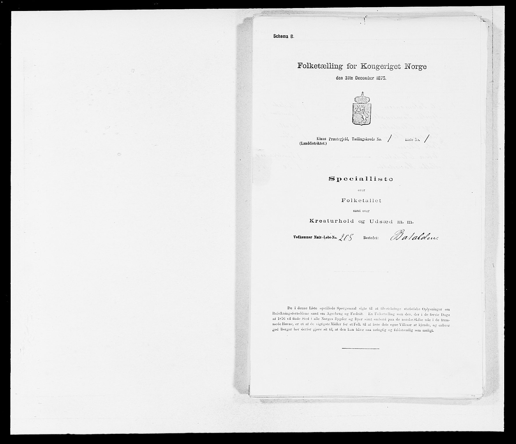 SAB, Folketelling 1875 for 1437L Kinn prestegjeld, Kinn sokn og Svanøy sokn, 1875, s. 35